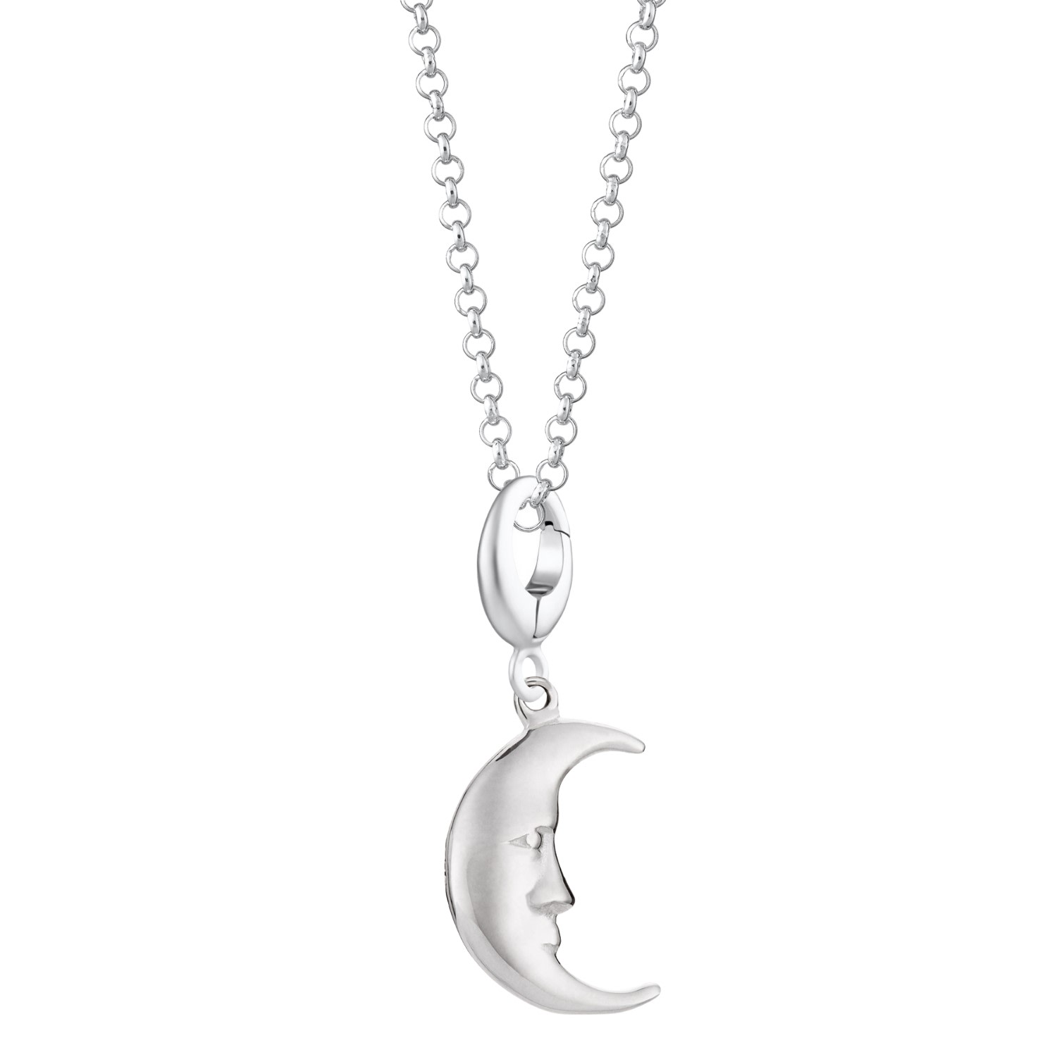 Lily Charmed Women's Sterling Silver Moon Charm Necklace
