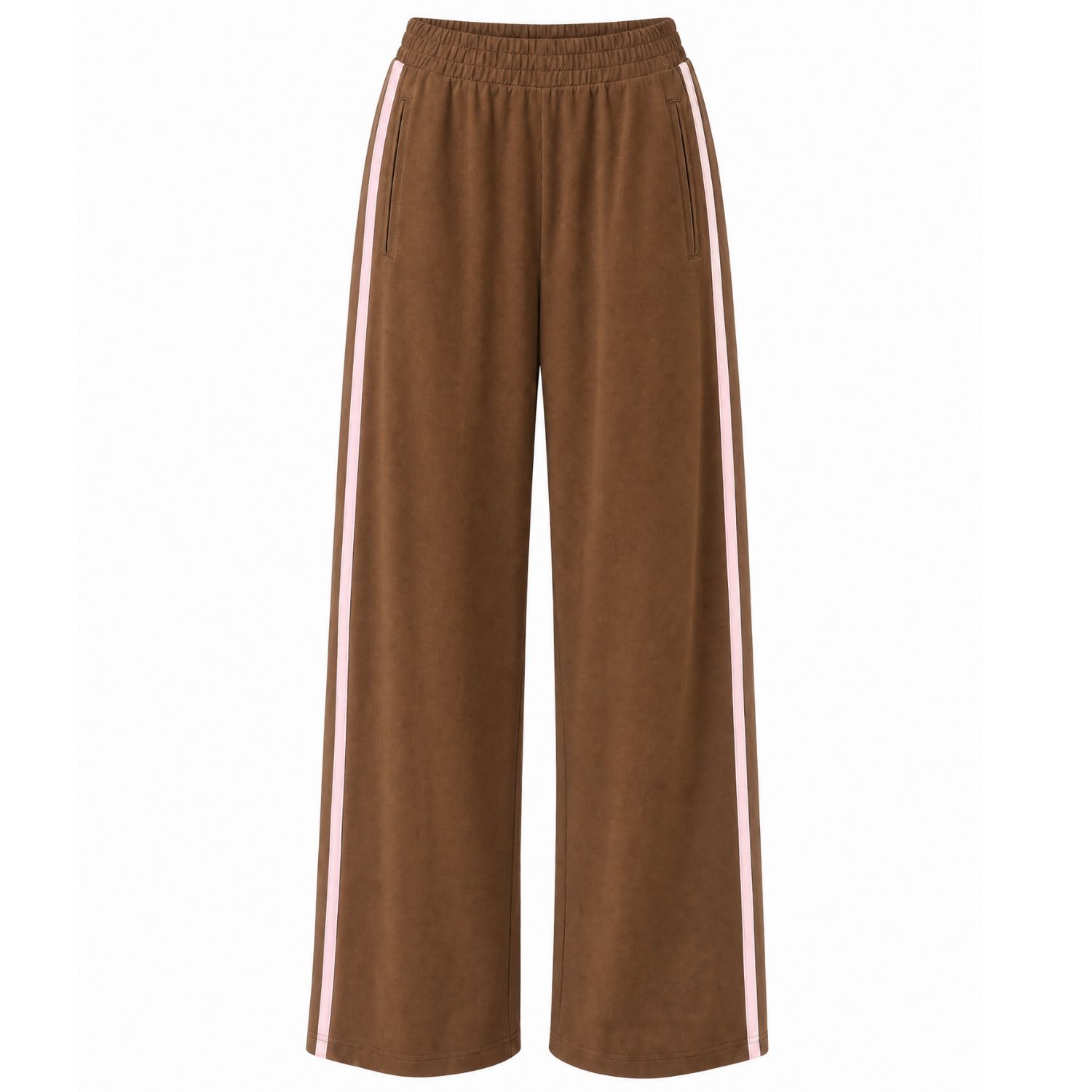 Palm Collective Women's Stripe Track Pants  Brown