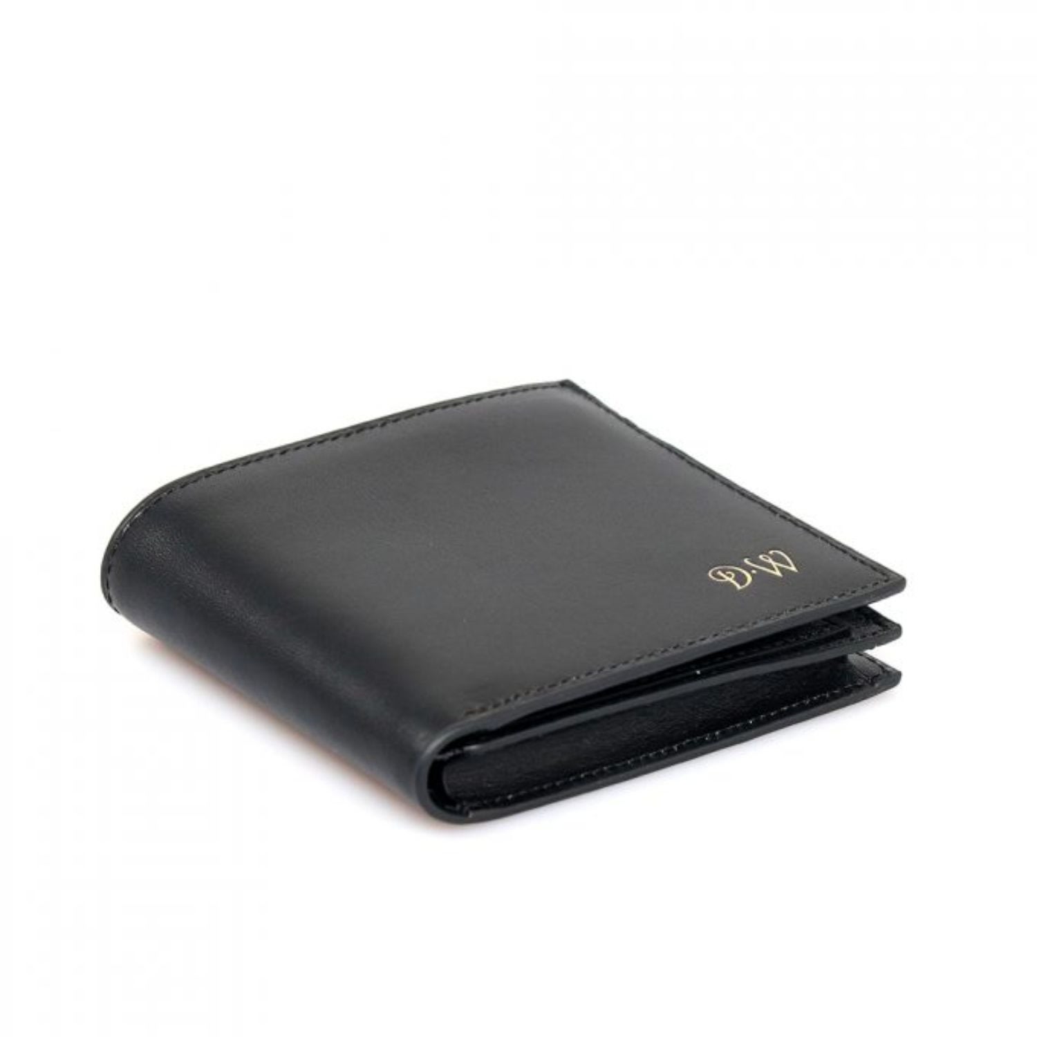 David Wej Men's Billfold Wallet – Black In Black