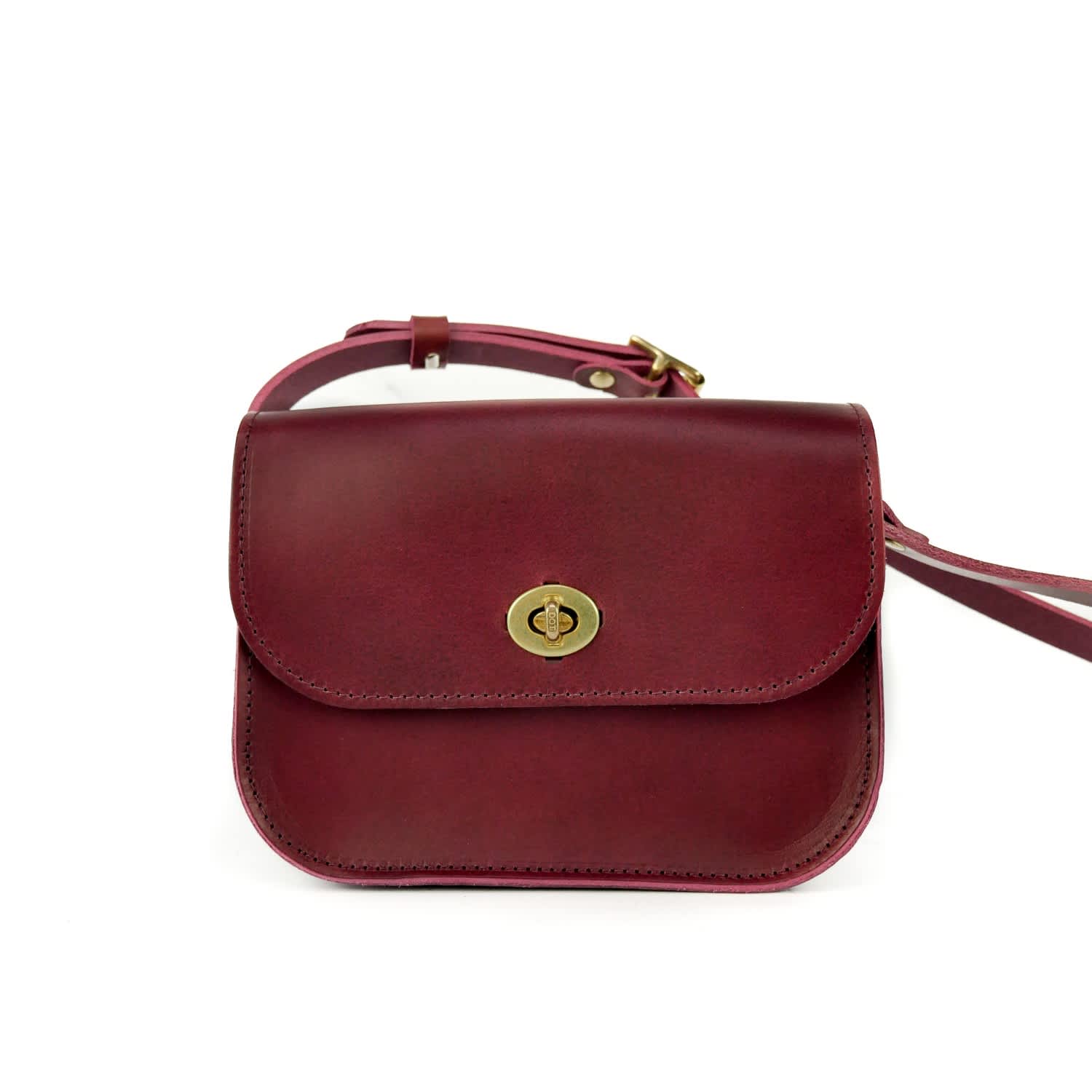 burgundy leather cross body bag
