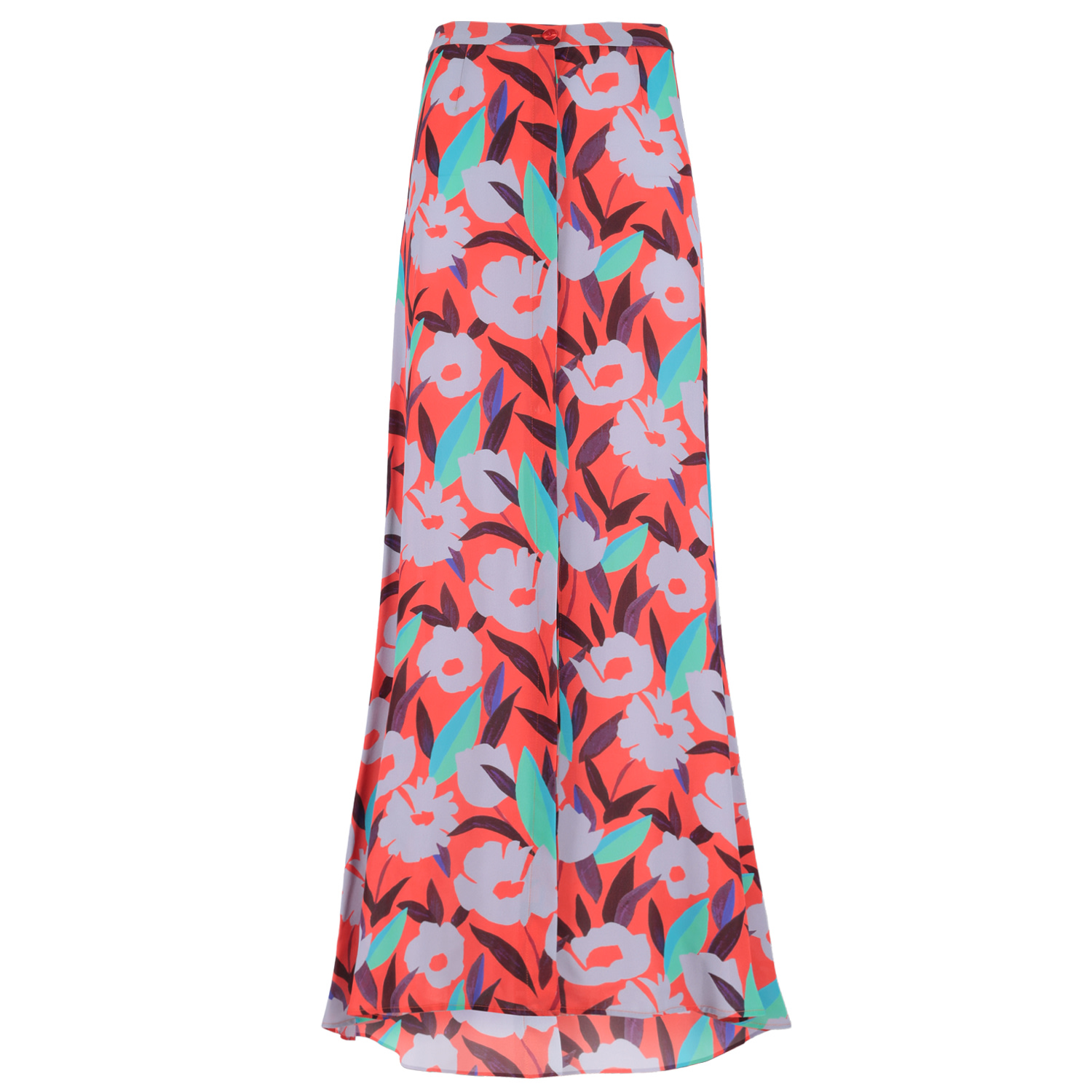 Teodora Milano Women's Yellow / Orange Camogli Silk Long Skirt