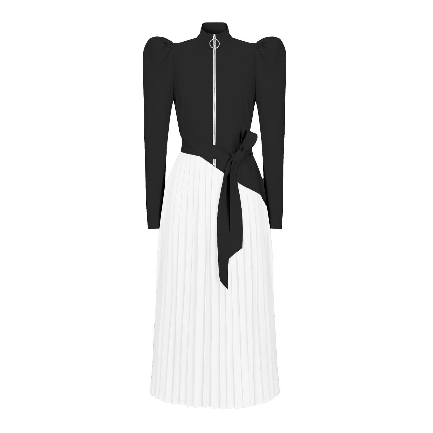 Women’s Elegant Princess Dress In Black And White Medium Monosuit