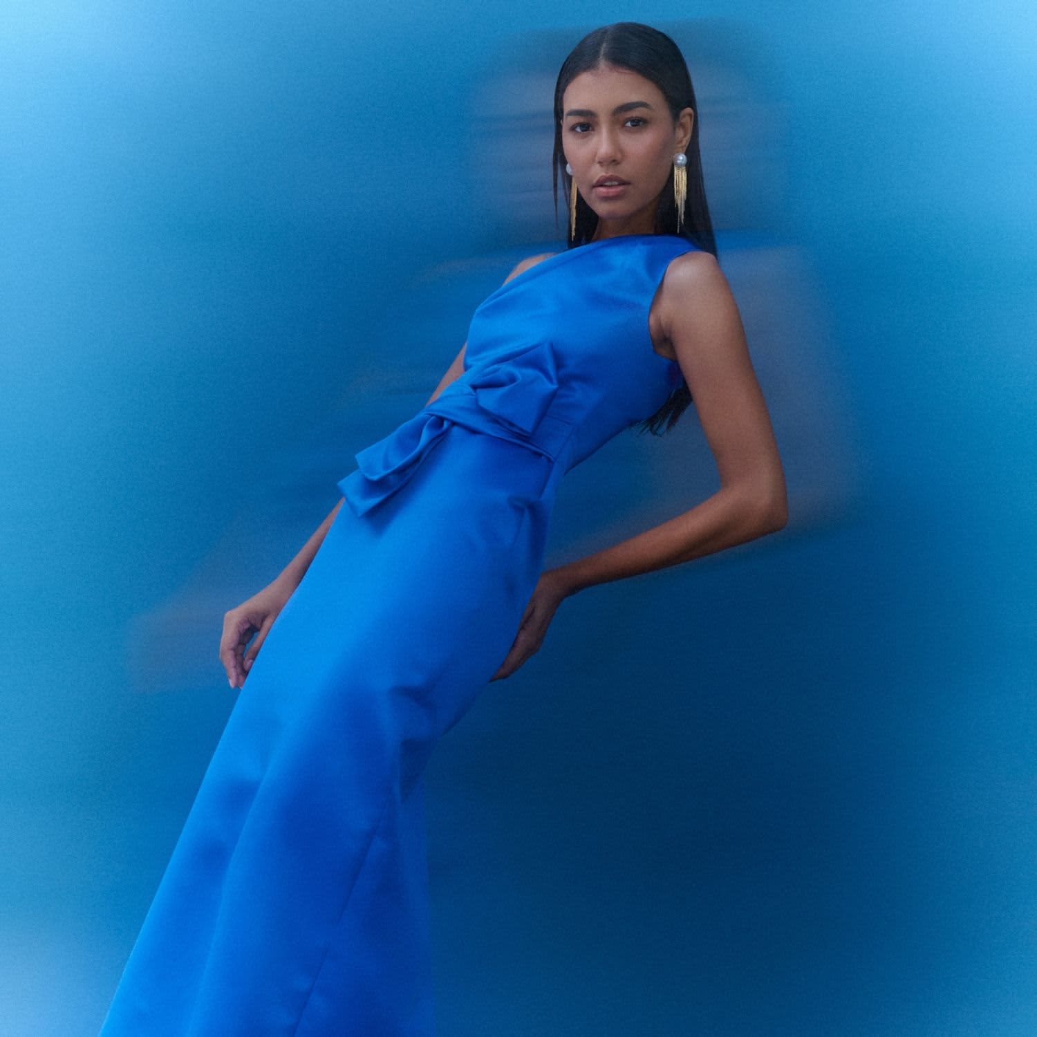 Justin Tong Siren Gown - Blue