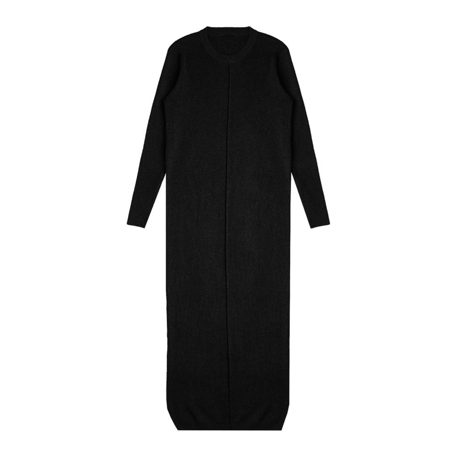 Rave On Trend Women's Knitted Maxi Dress In Black In Black