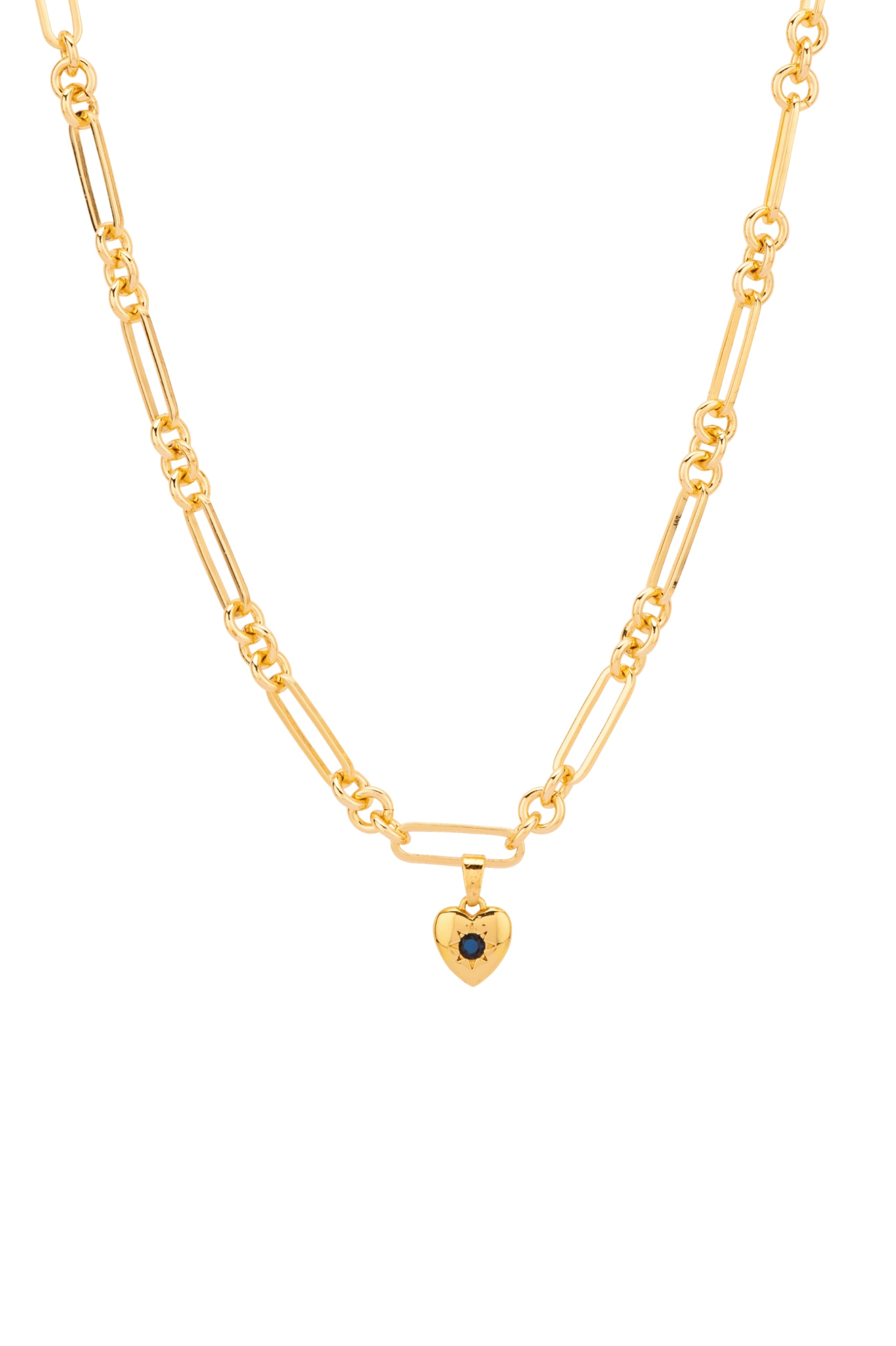 Zarfie Women's Gold Amour Heart Necklace