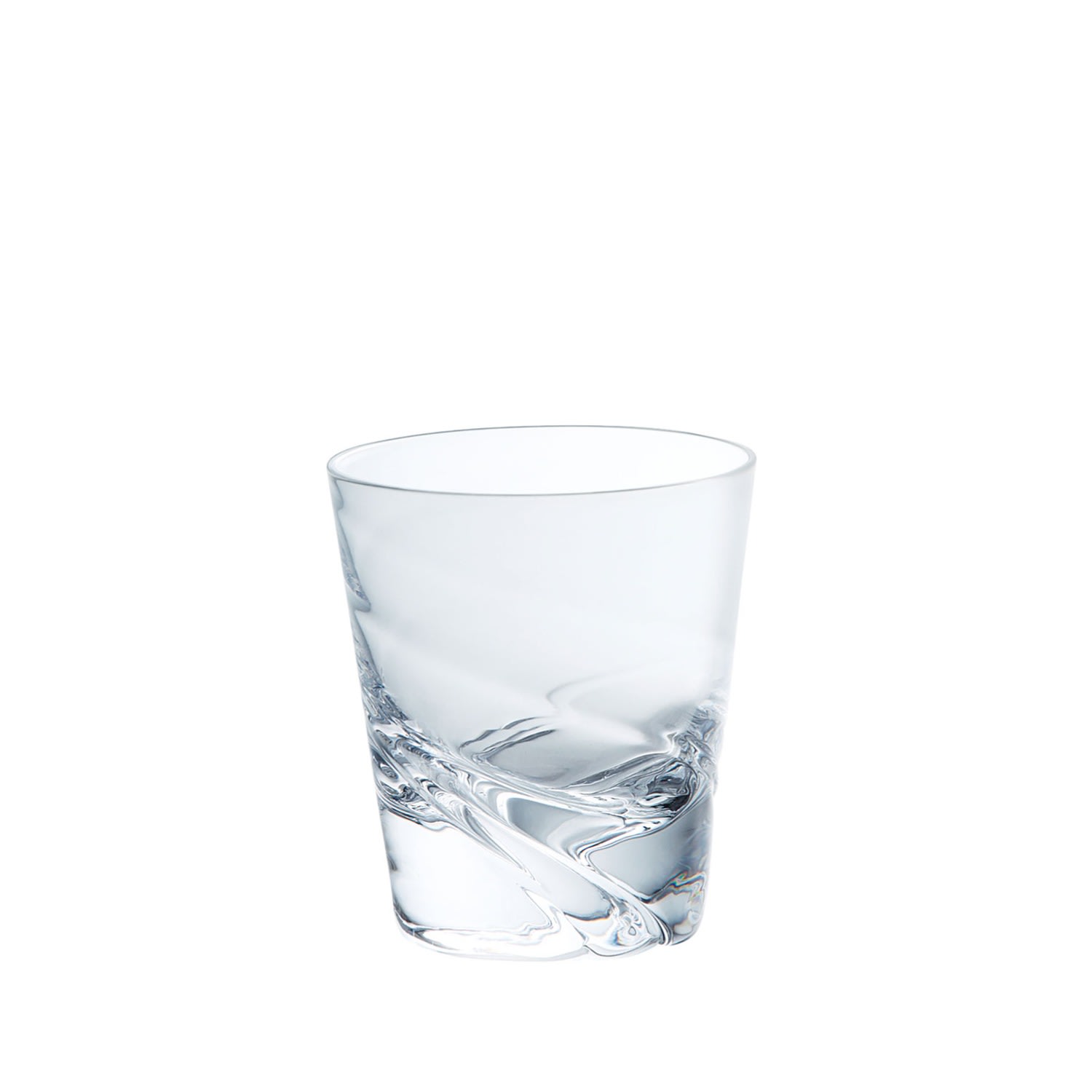 Sghr Sugahara White Kirameki Old Fashioned Glass - Three Lines, Clear