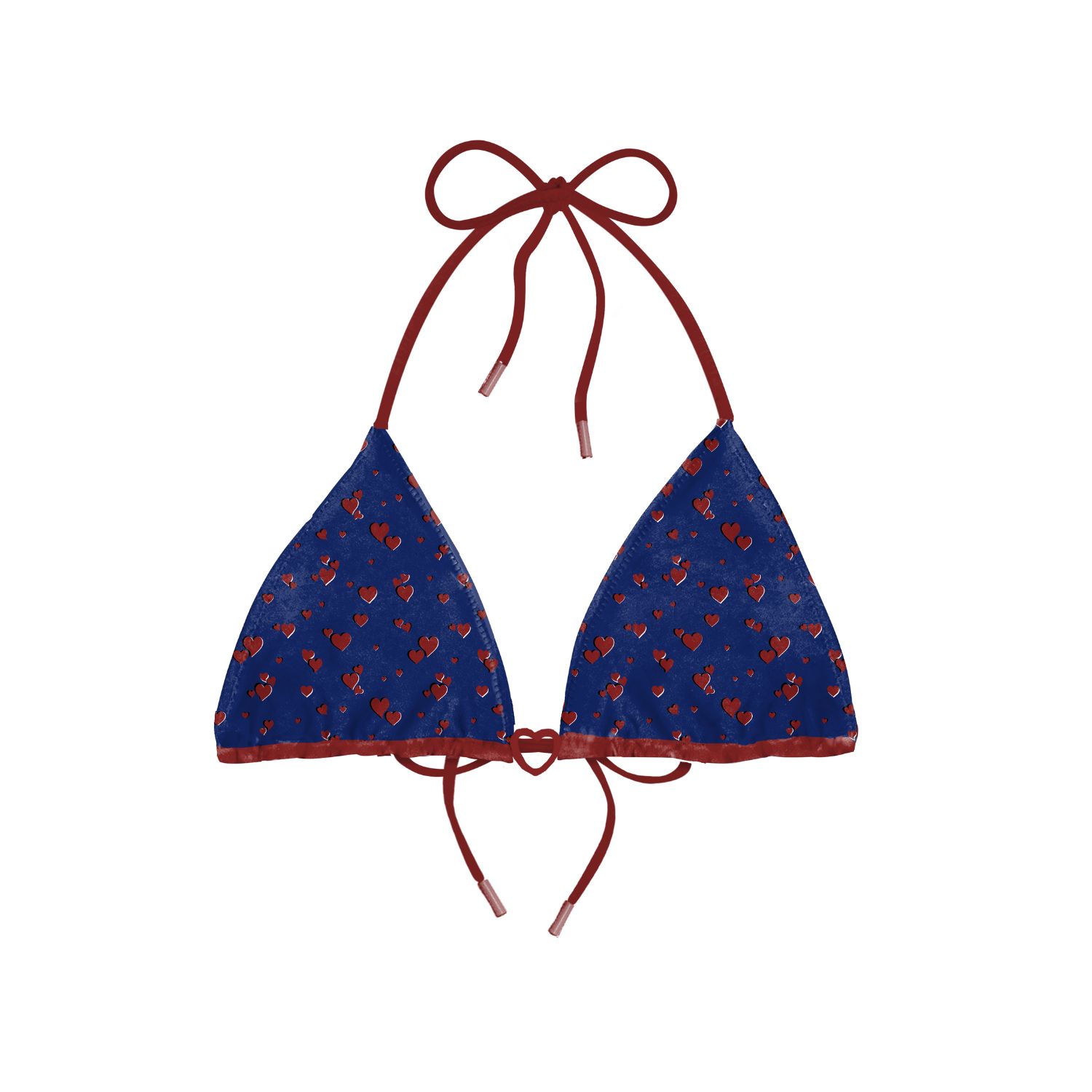 Women's Blue Zoey Triangle Top / Heartache Pointelle | Extra Small | Blackbough Swim
