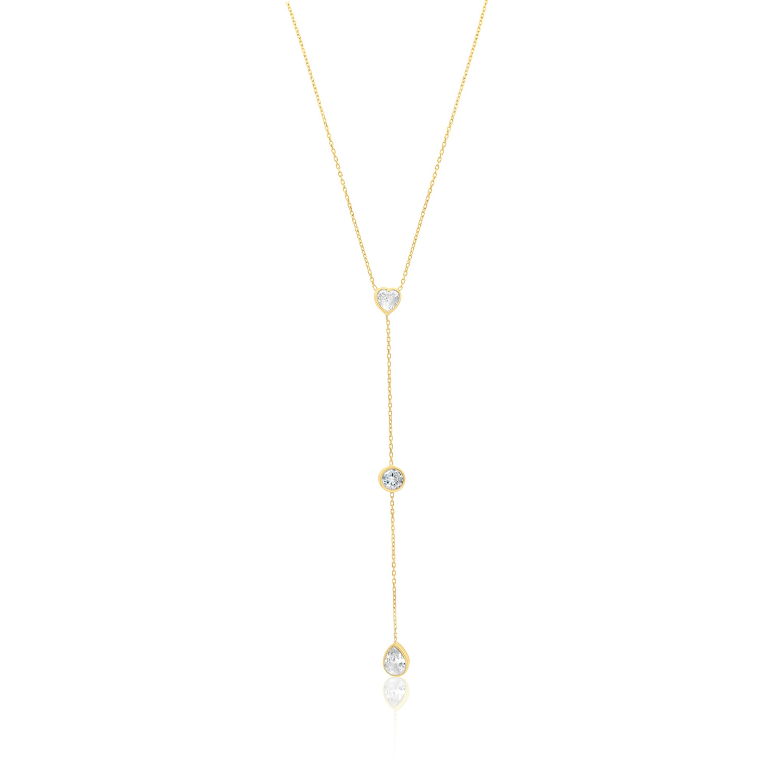 Shymi Women's Fancy Shape Lariat - Gold