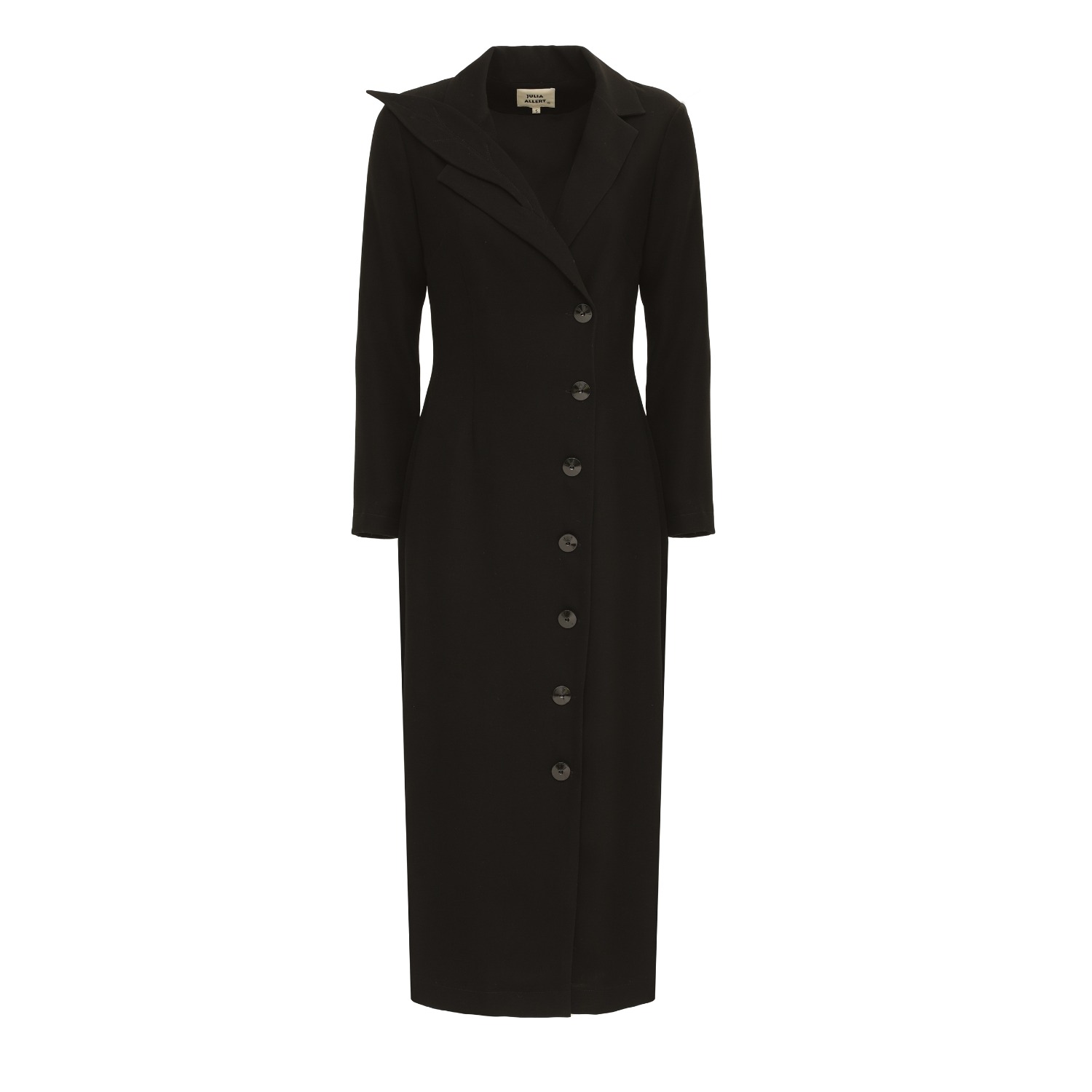 Julia Allert Women's Modern Tailored Long Blazer Dress Black In Black