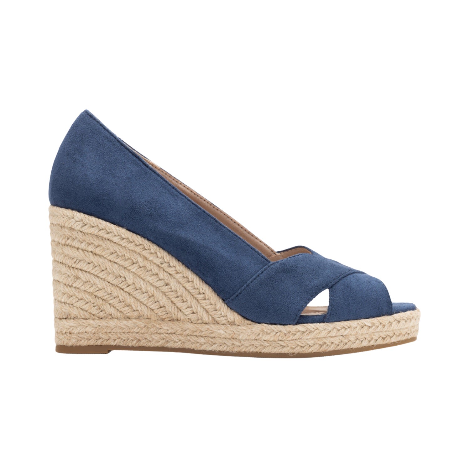 Women’s ’Vanessa Wu’ Leonie Navy Blue Peep-Toe Wedge Sandals 5 Uk At Last...