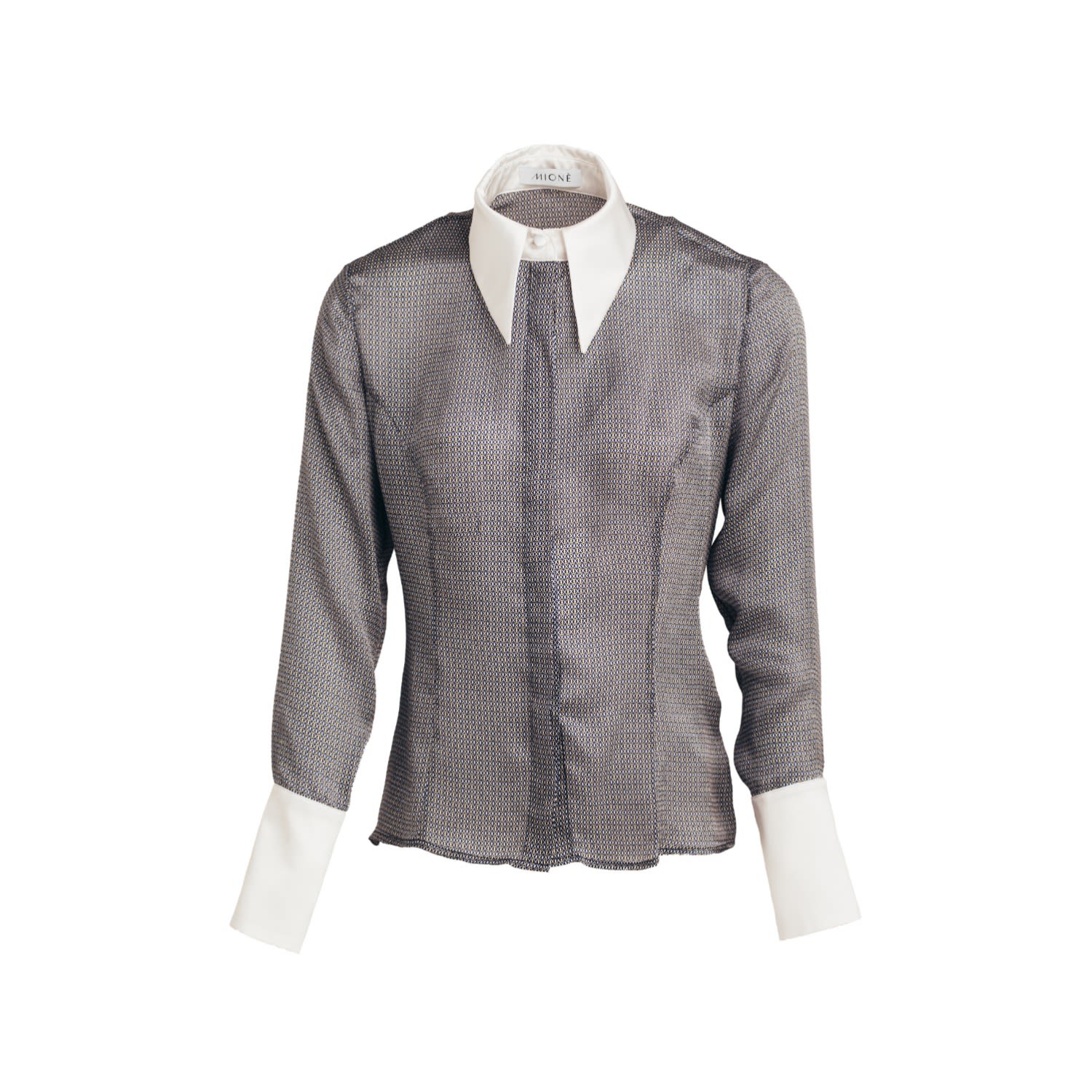 Mionè Women's Blue Silk Shirt