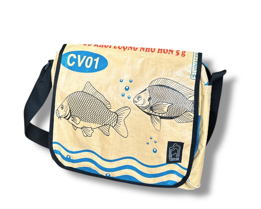 Torrain Recycled Bags Women's Neutrals Tan Fish Central Messenger