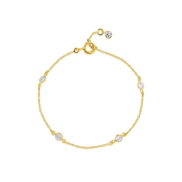 Auree Jewellery Sofia 18ct Yellow Gold Vermeil & Cubic Zirconia Bracelet