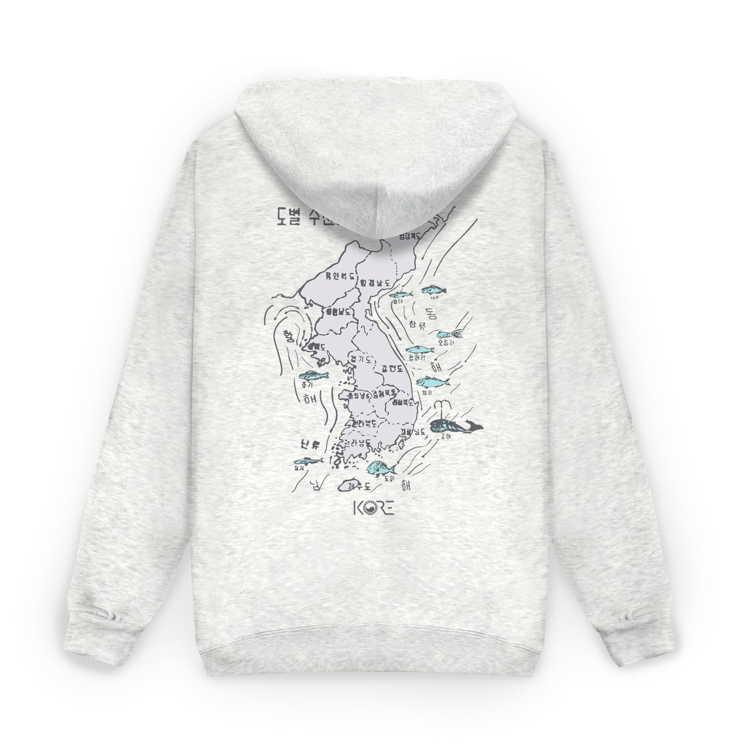Korelimited Neutrals Fishing Season Zip Up Hoodie In Oatmeal Heather