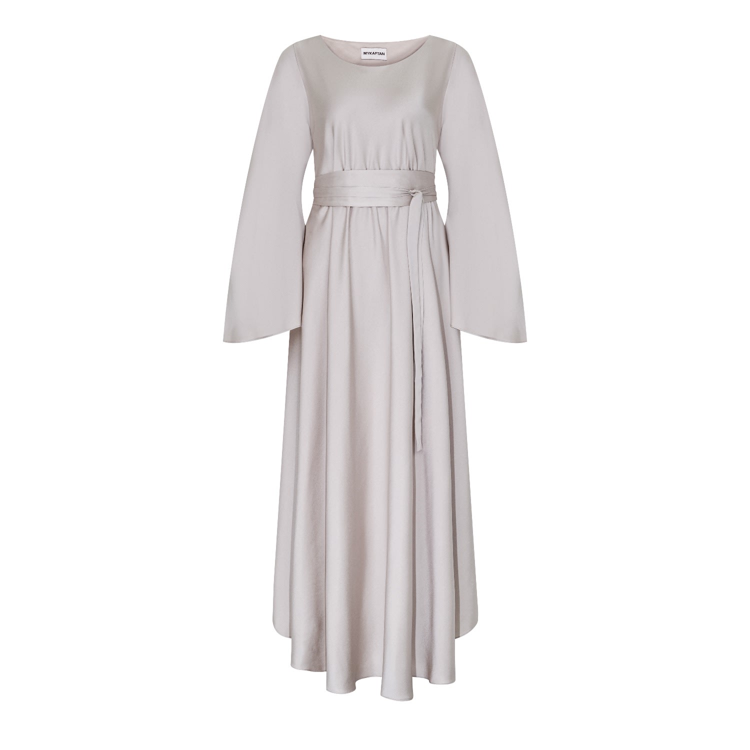 Mykaftan Women's Gold / Neutrals Flared Dress In Gold In Gold