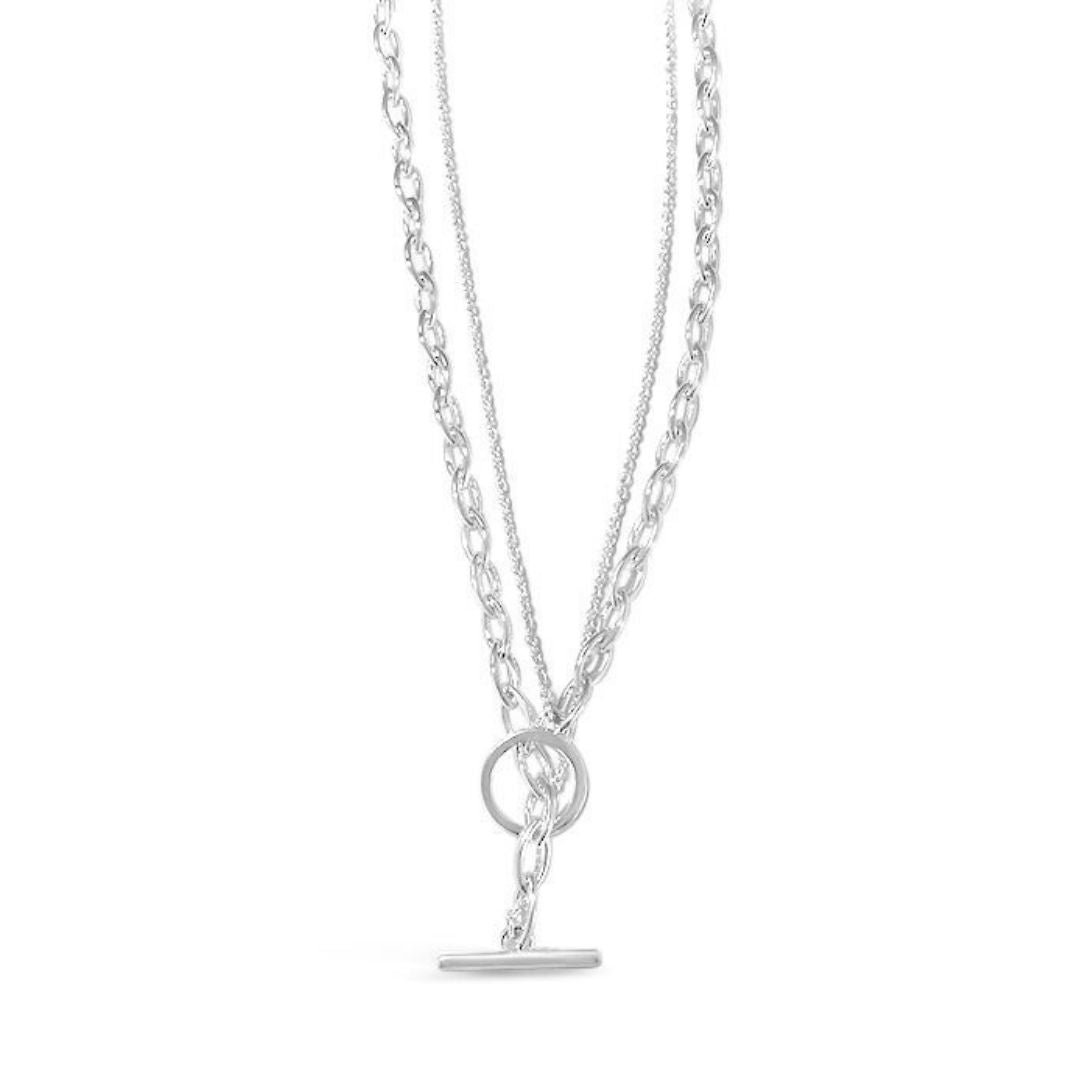 Women’s Silver Demi Double Chain Necklace Fv Jewellery