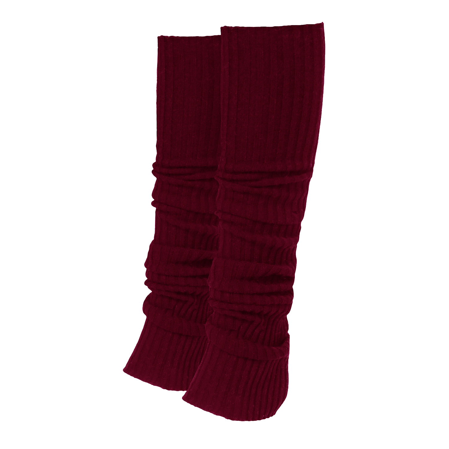 Women's Red Liz Cashmere Leg Warmers Deep Burgundy | One Size | Tirillm