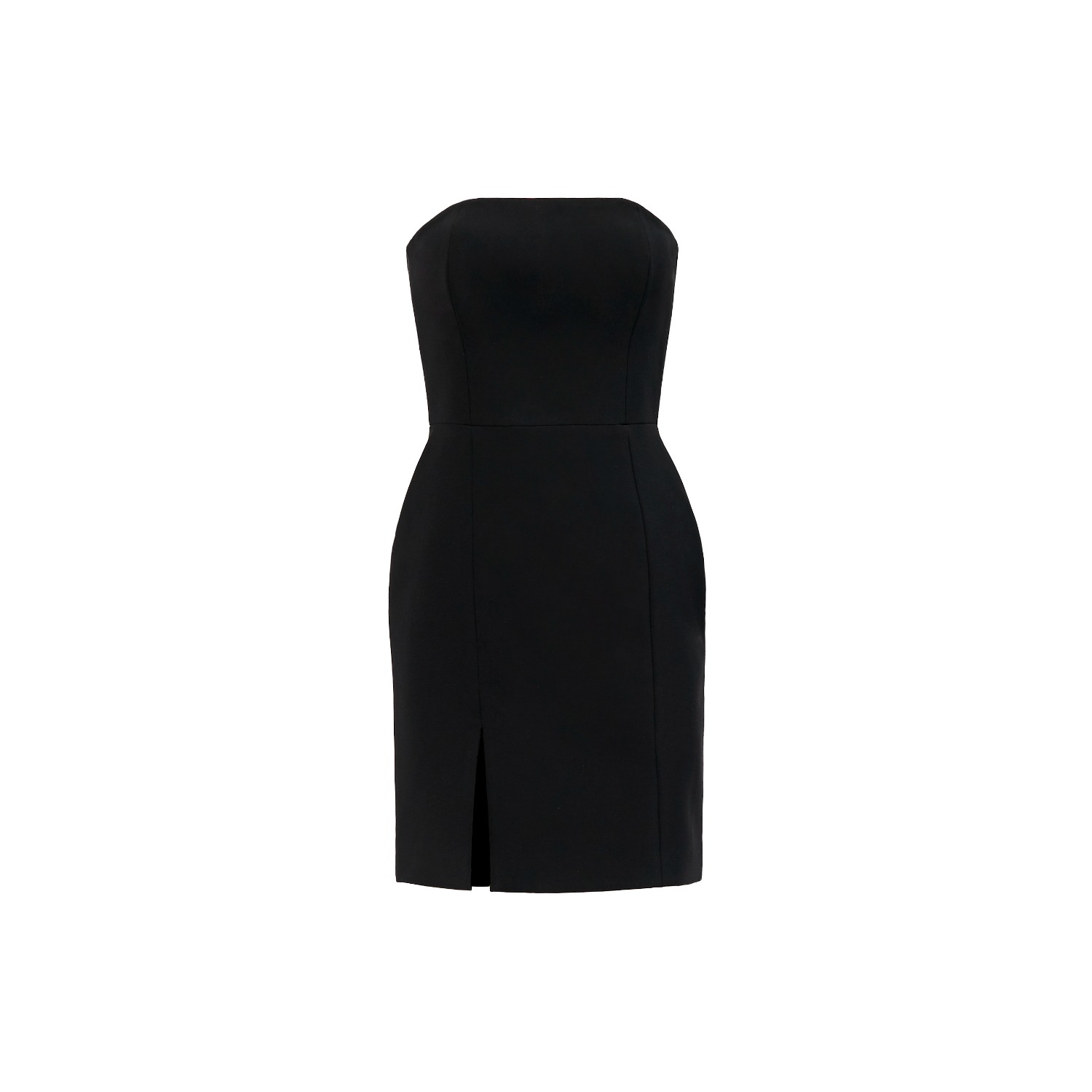 Nomi Fame Women's Eva Black Front Slit Corset Mini Dress In Black