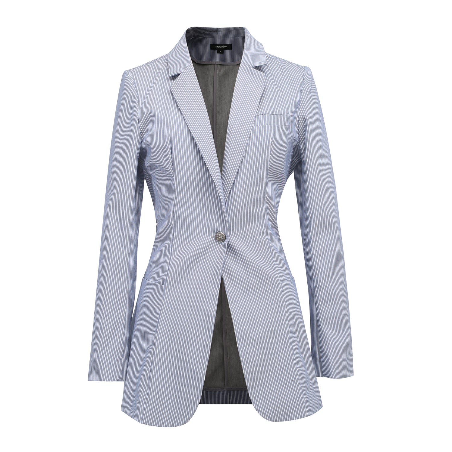 Women’s Tailored Blazer Jacket - Blue Large Smart and Joy