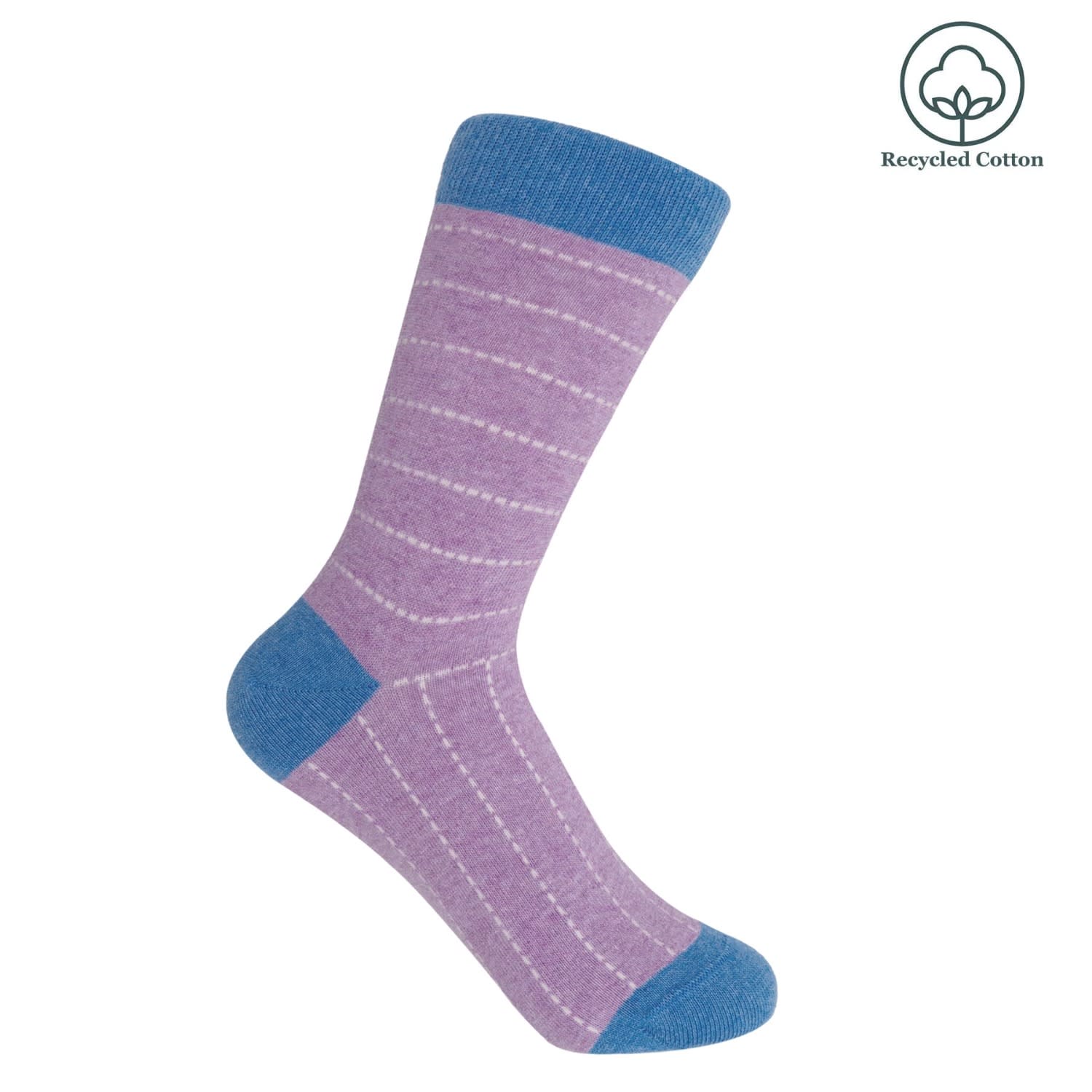 Peper Harow - Made In England Purple Dash Women's Socks - Lilac In Purple