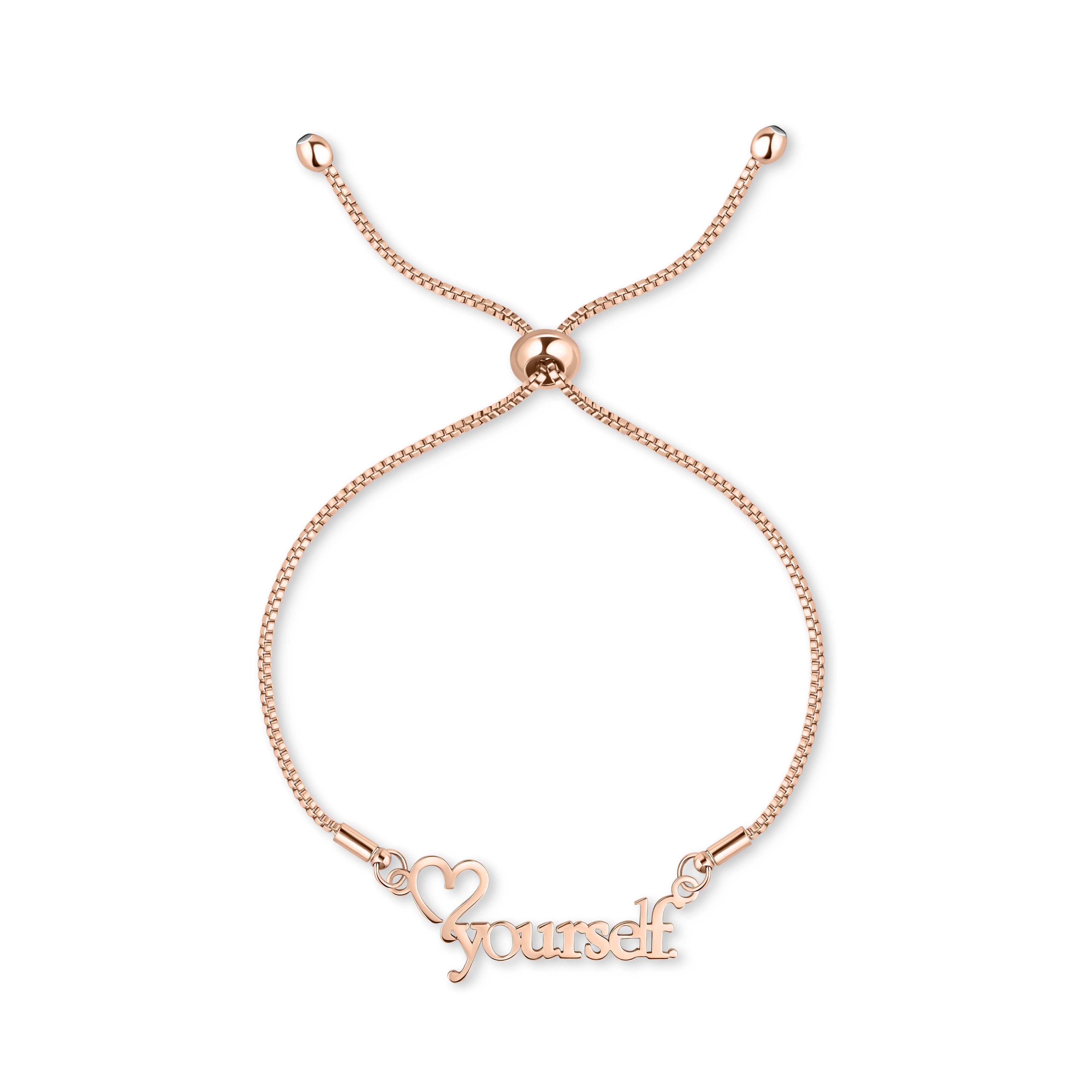 Rejected Hearts Club Women's Rose Gold Love Yourself Bracelet In Gold