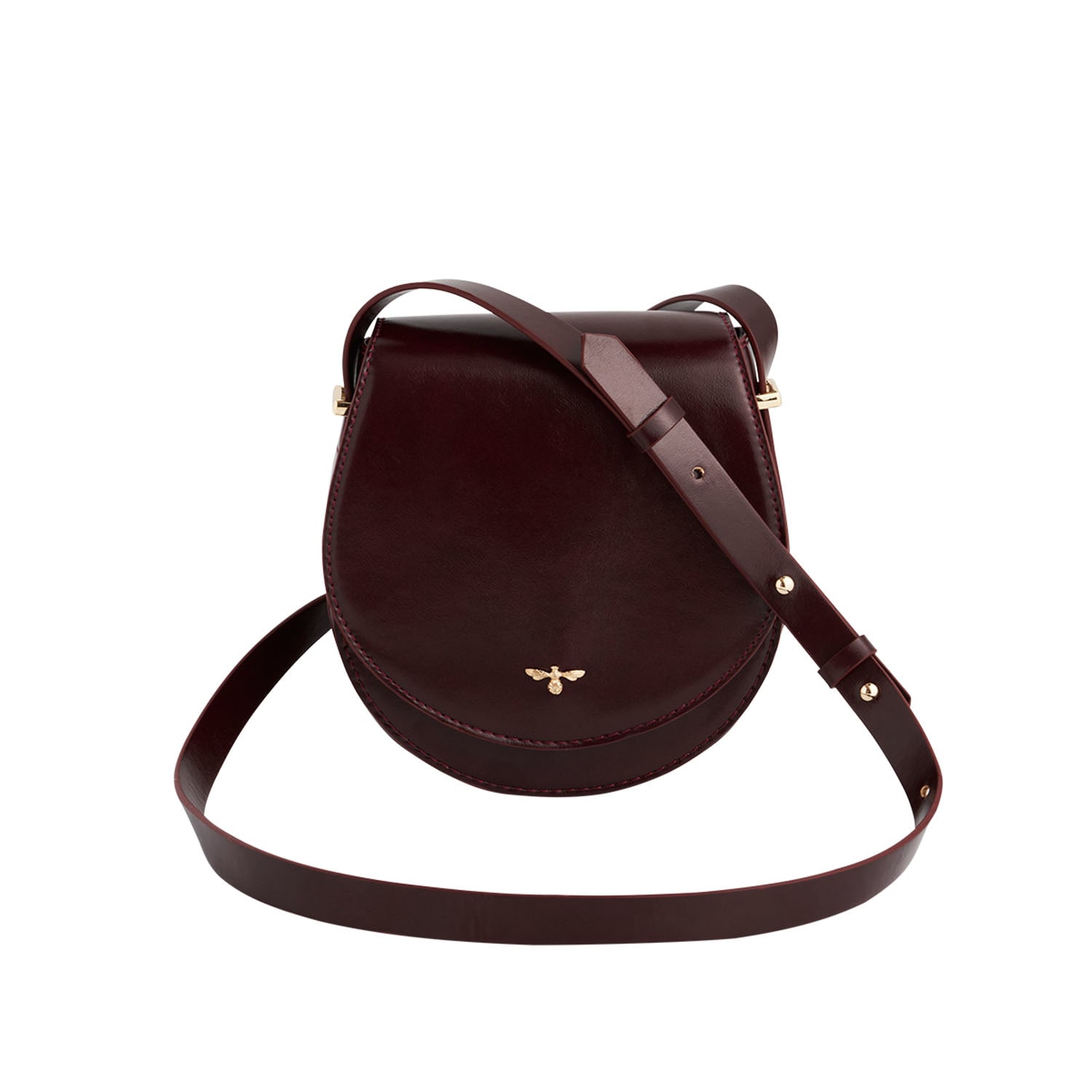 Fable England Women's Ruby Cherry Red Saddle Bag