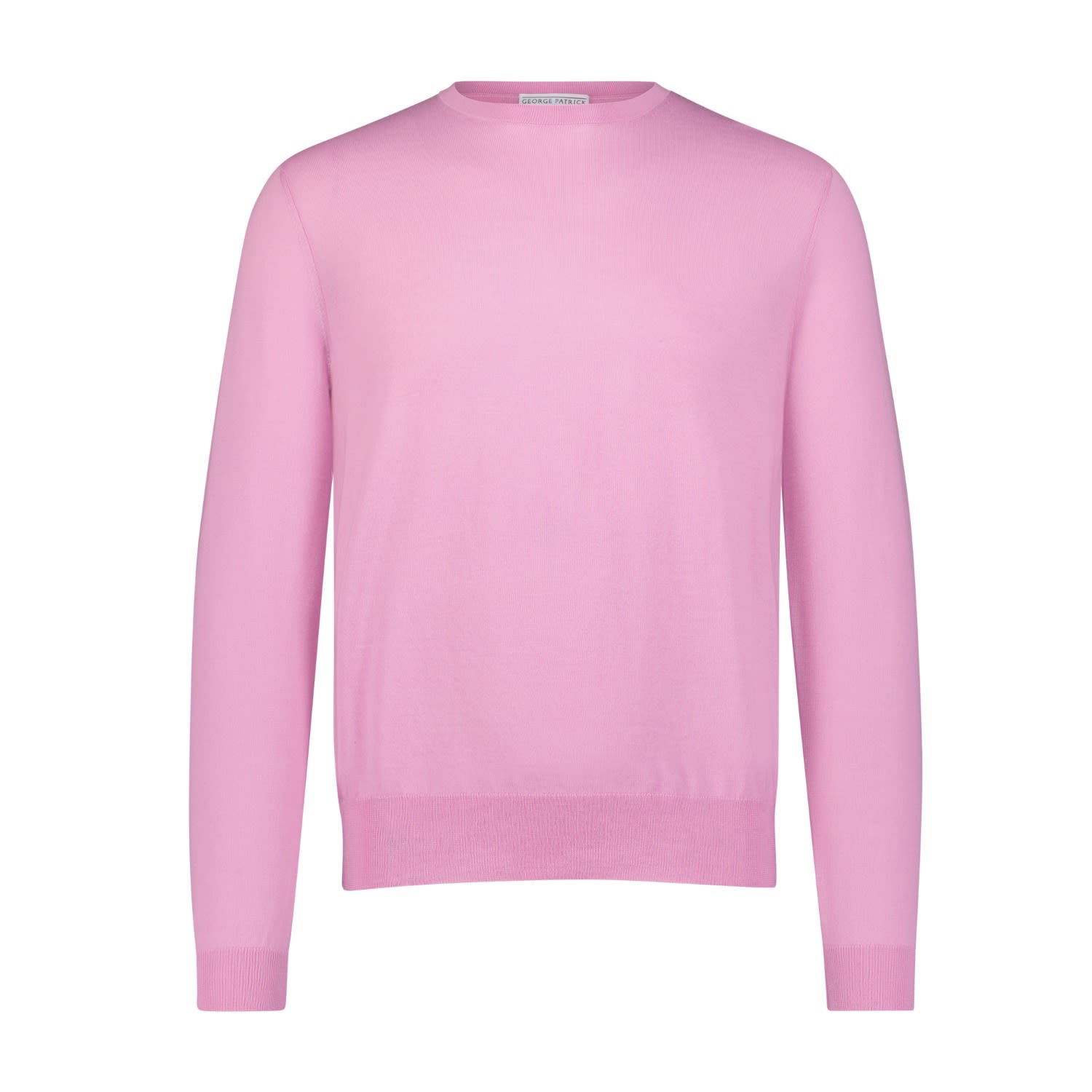 George Patrick Men's Pink / Purple Flamingo Pink Crewneck Cashmere Sweater In Pink/purple