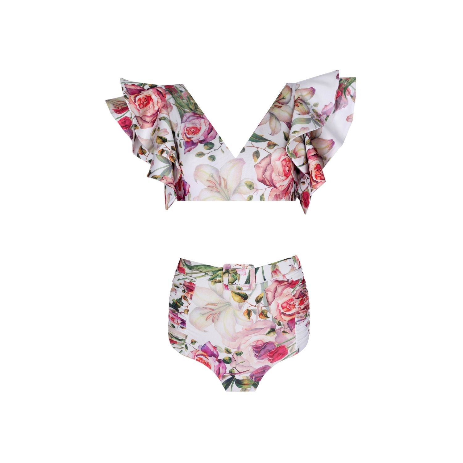 Nur Karaata Women's White Cosmos Bianca Bikini Set In White