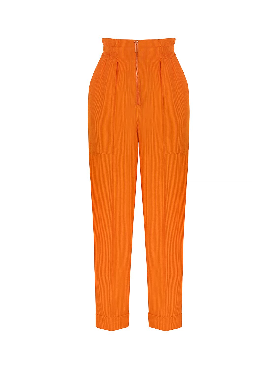 Nocturne Women's Yellow / Orange  Cuffed Corduroy Pants