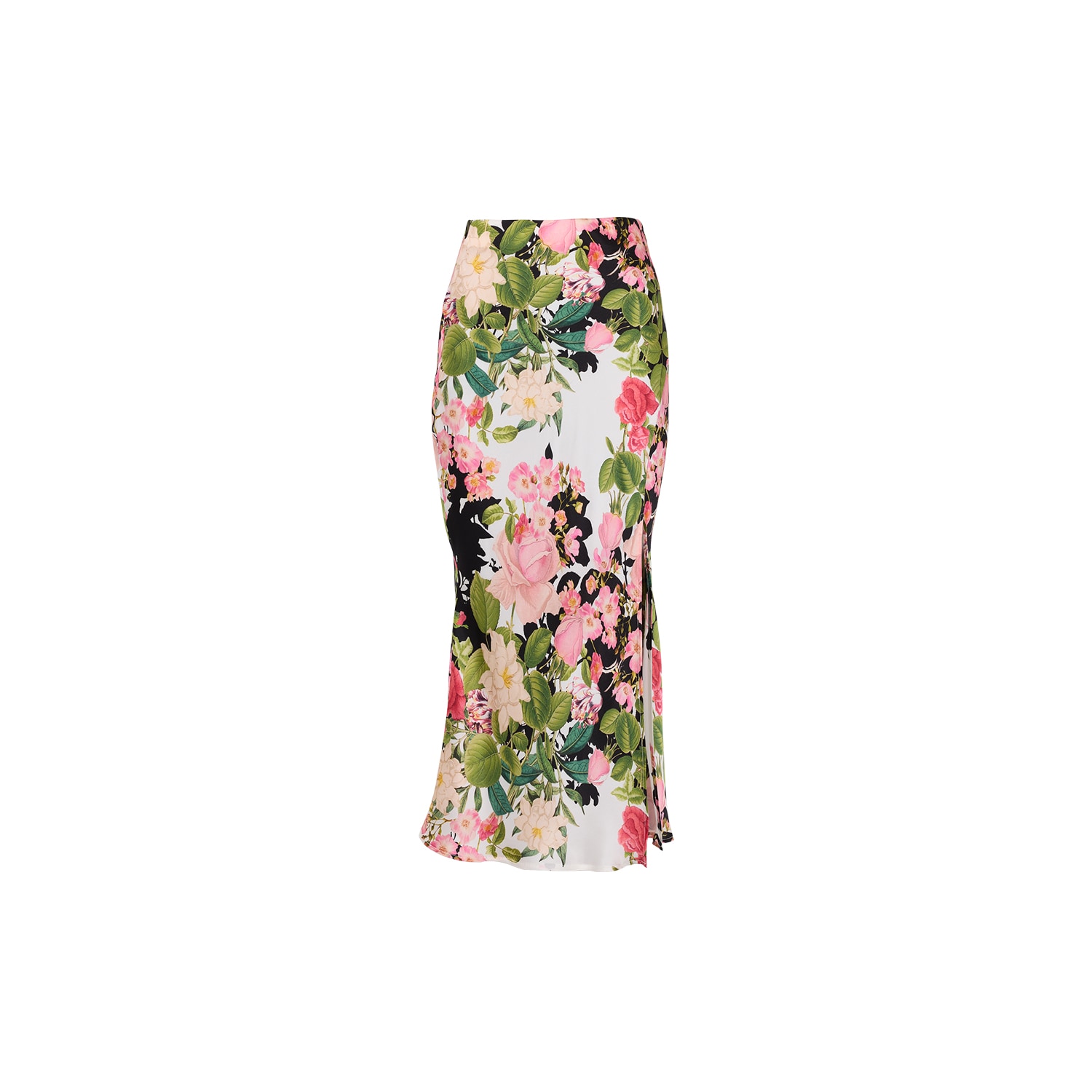 Women's Avery Fleur Silk Midi Skirt | Medium | Zetaye