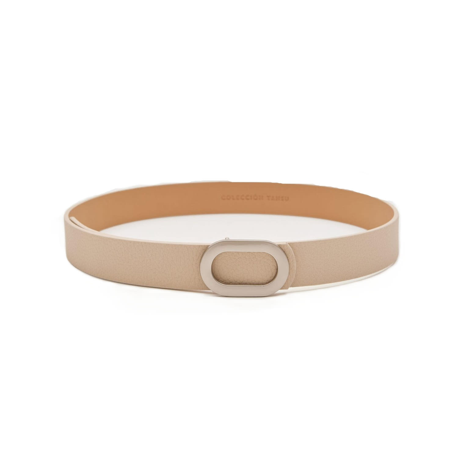 Colección Tansu Women's Neutrals Andrew Off-white Leather Belt In Multi