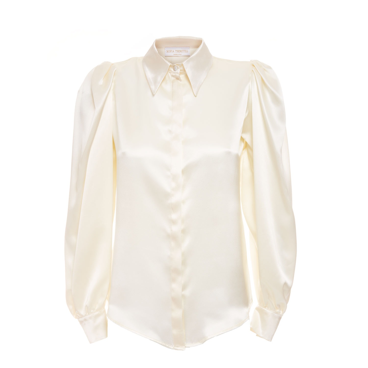 Cream White Silk Blouse, Sofia Tsereteli