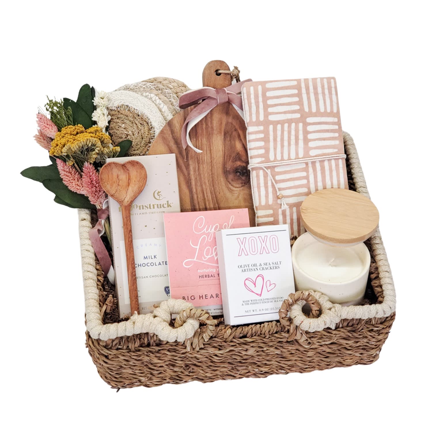 Korissa Neutrals / Brown Gift Basket - Best Day Ever Staycation