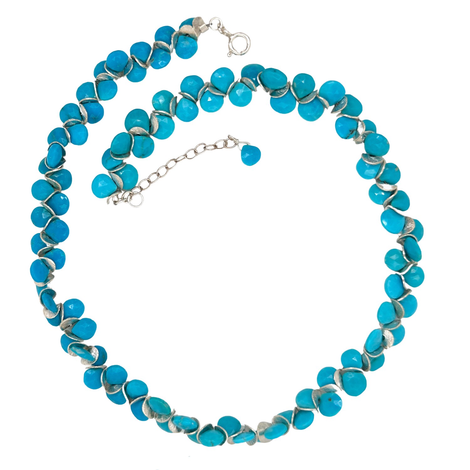 Lori Kaplan Design Women's Blue / Silver Sleeping Beauty Turquoise Signature Necklace In Multi
