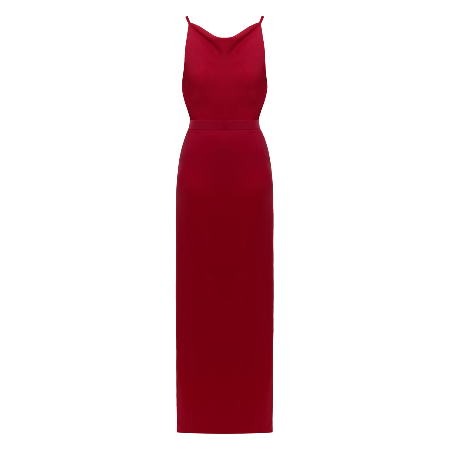 Women’s Manoa Red Cowl Back Evening Dress Medium Undress