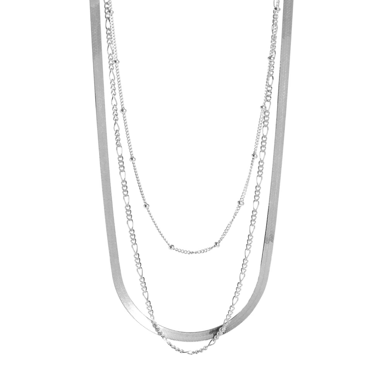 Muru Women's Maximum Impact Necklace Layering Set In Silver In Silver