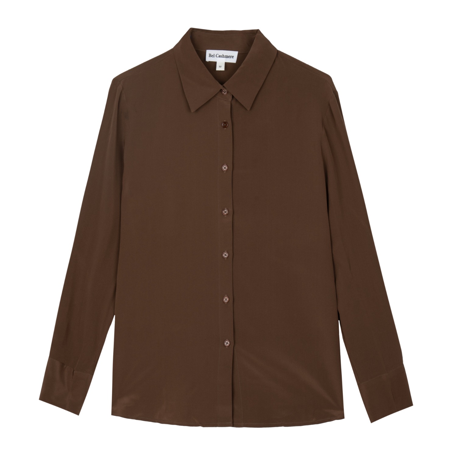 Bel Cashmere Women's Bianca Brown Silk Blouse In Brown