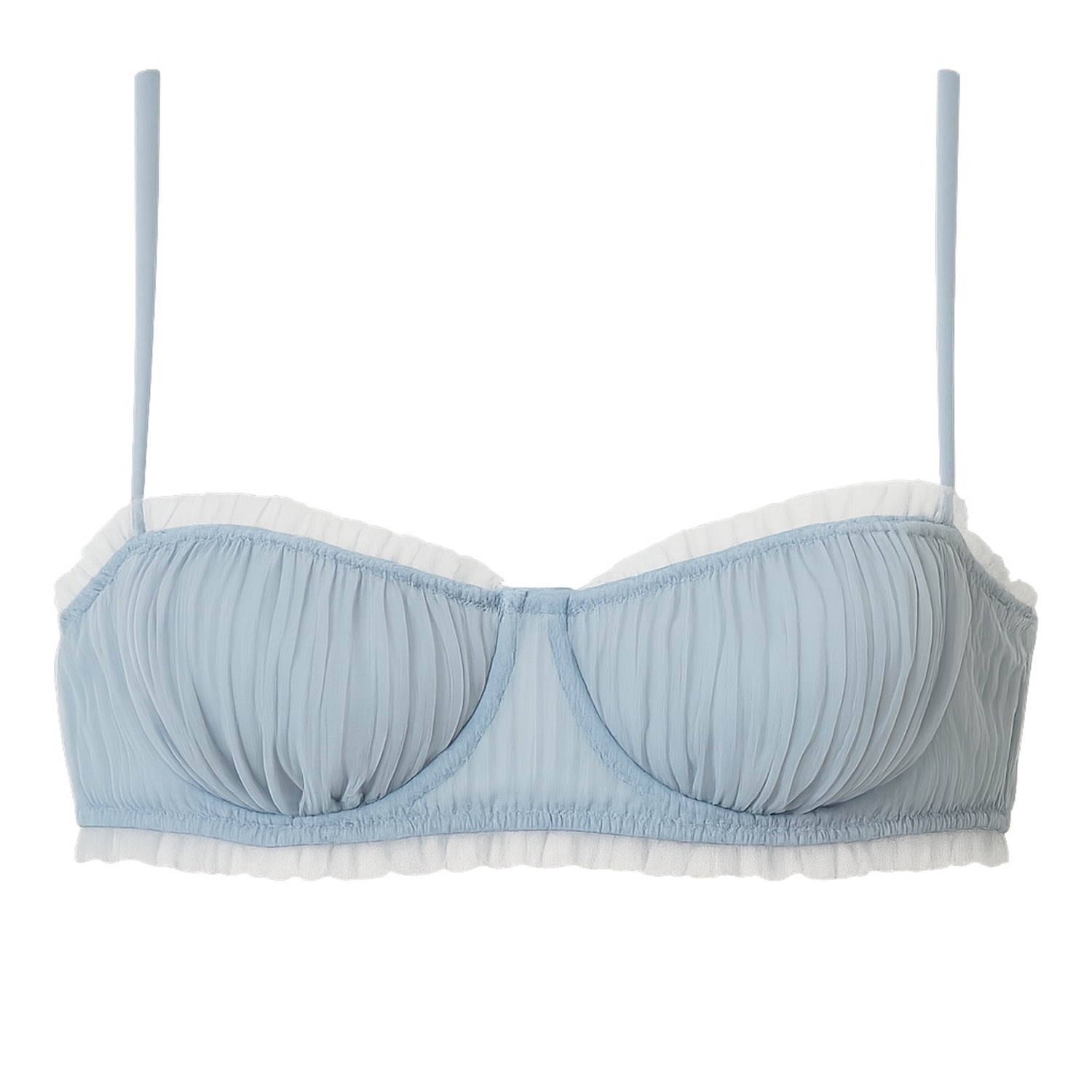 Women's Blue Debby Plisse Balconette Top | Large | Solara