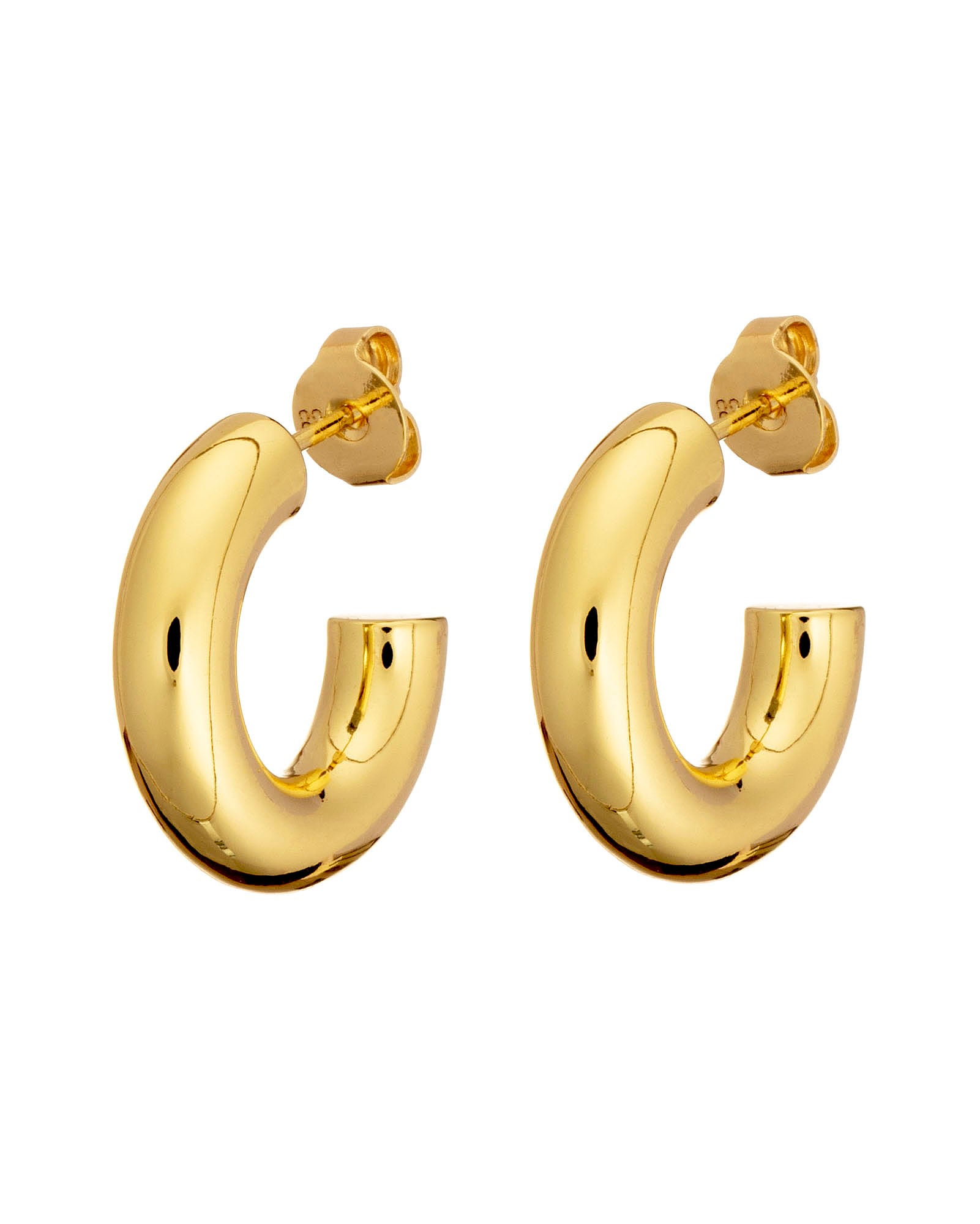 Women’s Medium Chunky Gold Hoops - Jw Crystals and Co