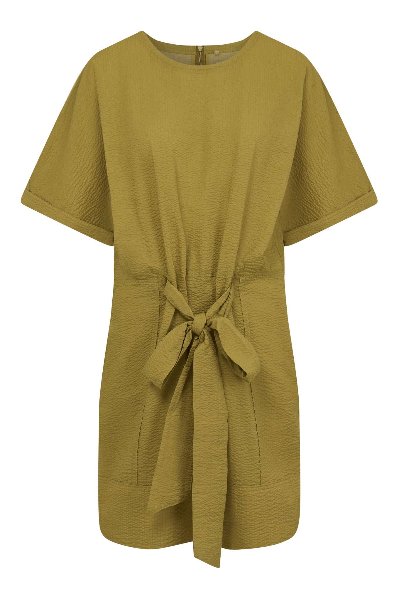 Komodo Women's Green Akina Organic Cotton Dress - Khaki