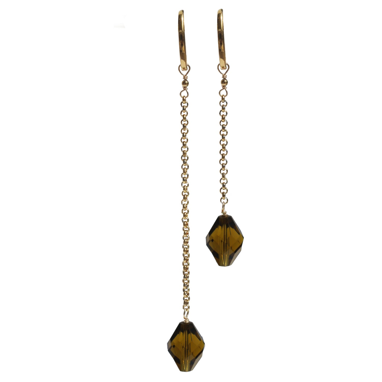 Marquise Swim Women's Gold / Brown Bikini Charms - M&me Marquise Topaz Crystal & Gold In Multi