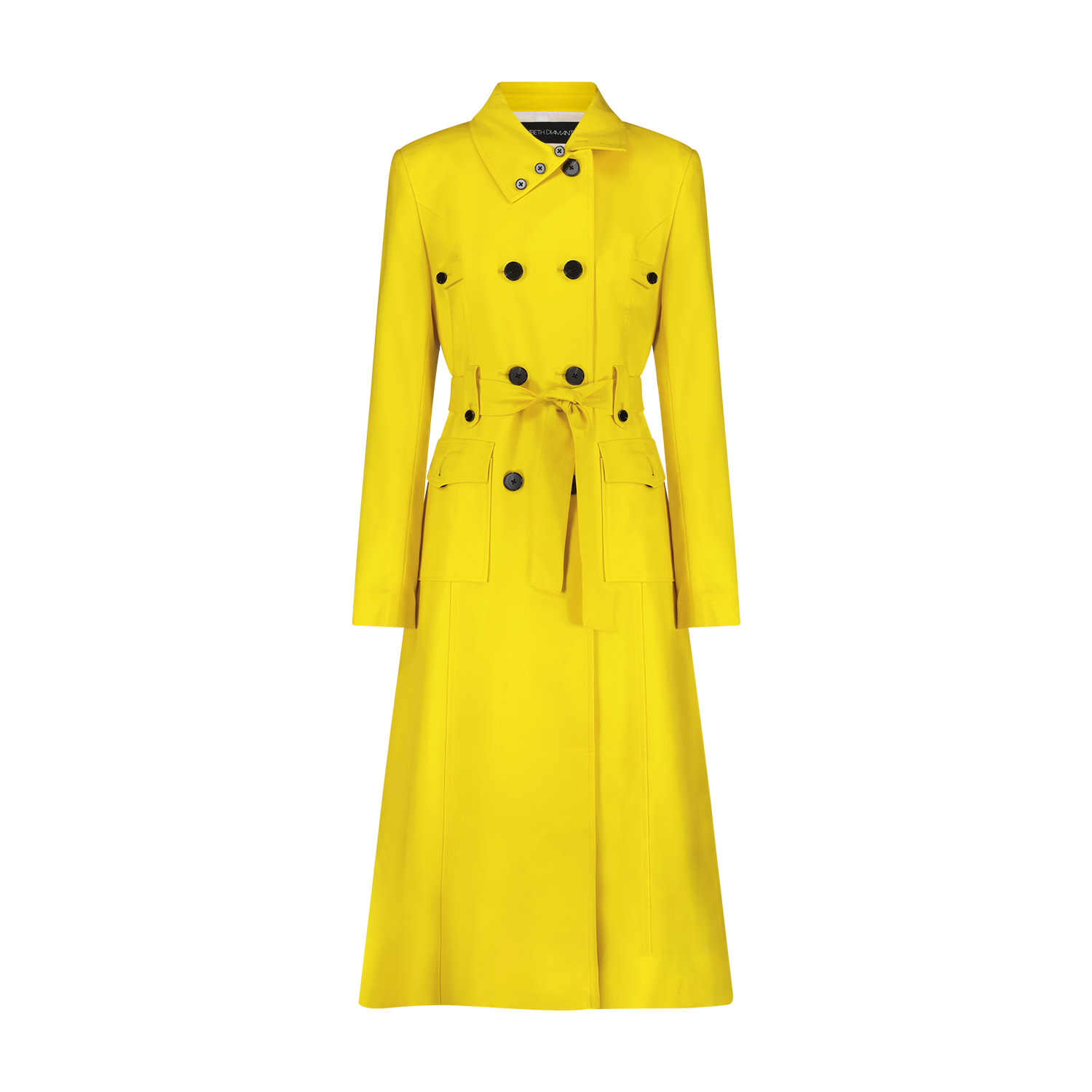 Elizabeth Diamant Women's Yellow Tracy Trench Coat In Red
