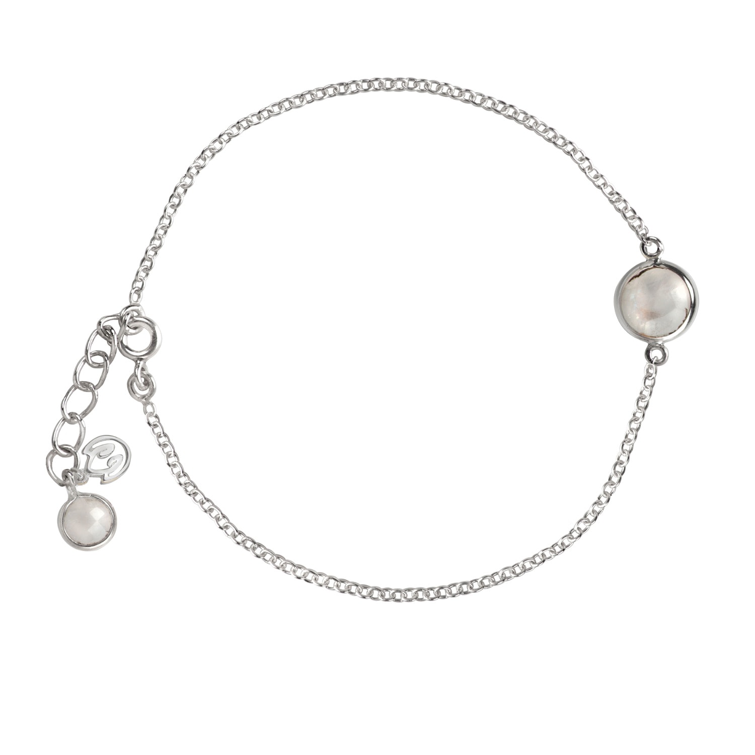 Women’s Silver / White Moonstone Chain Bracelet In Sterling Silver The Jewellery Store London