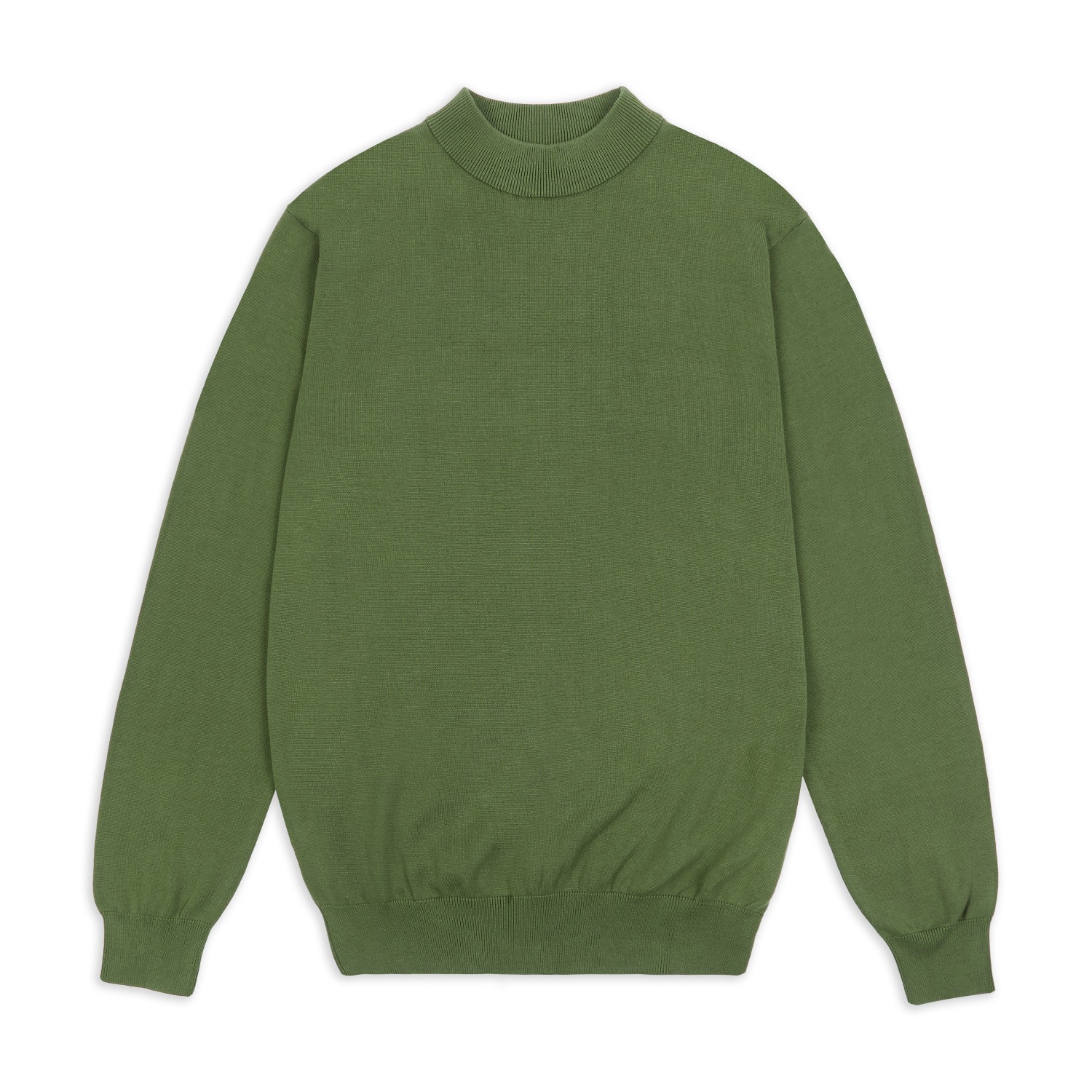 Burrows And Hare Men's Mock Turtle Neck - Light Green