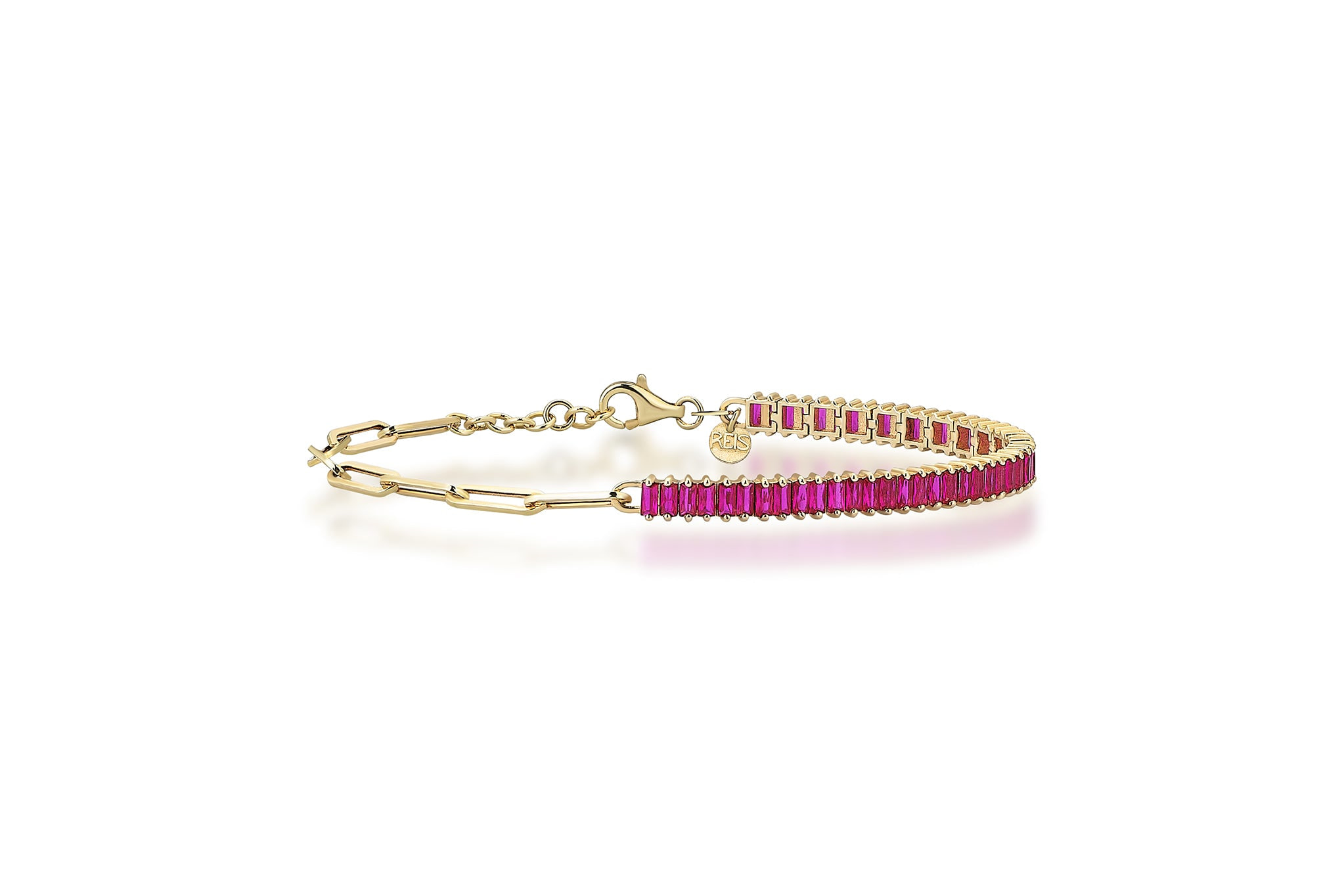 Reis Jewellery Women's Gold Blended Ruby In Gold