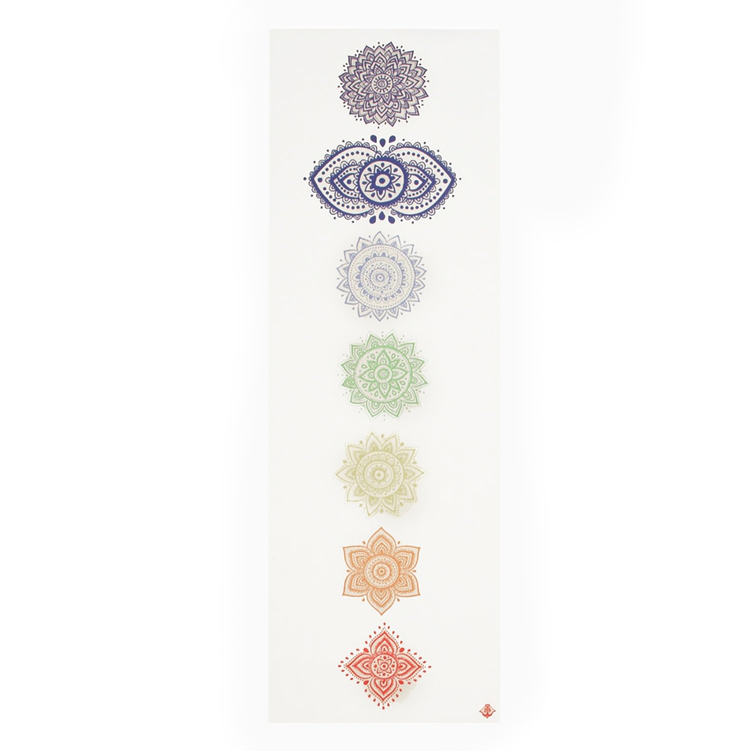 Women’s White Tpe Yoga Mat - Chakra One Size Shakti Warrior