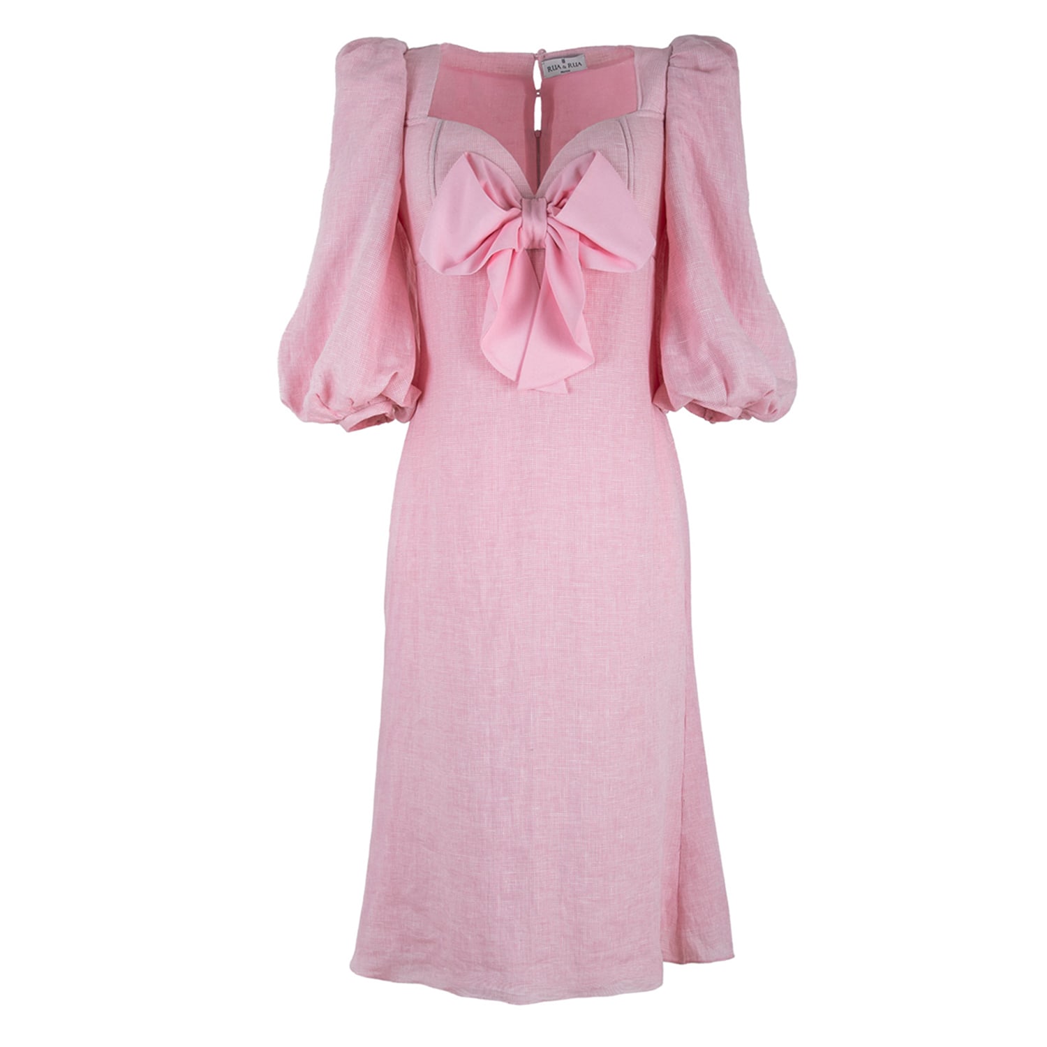 Rua & Rua Women's Pink / Purple Bustier Maxi Dress With Silk Bow In Rose In Pink/purple