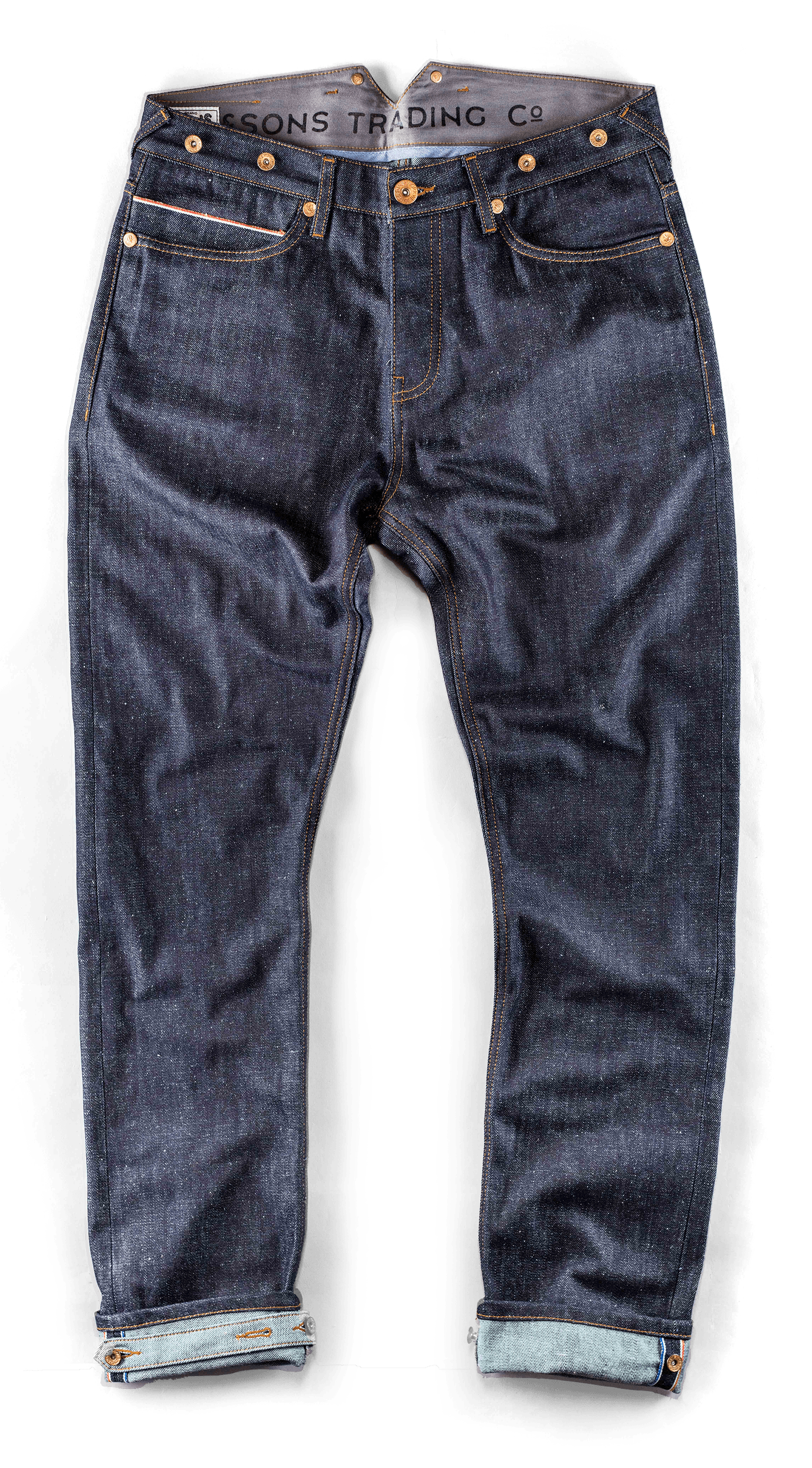 Men’s Blue The New Frontier 14Oz Selvedge Anti-Bac Raw Denim Jeans 38" &Sons Trading Co