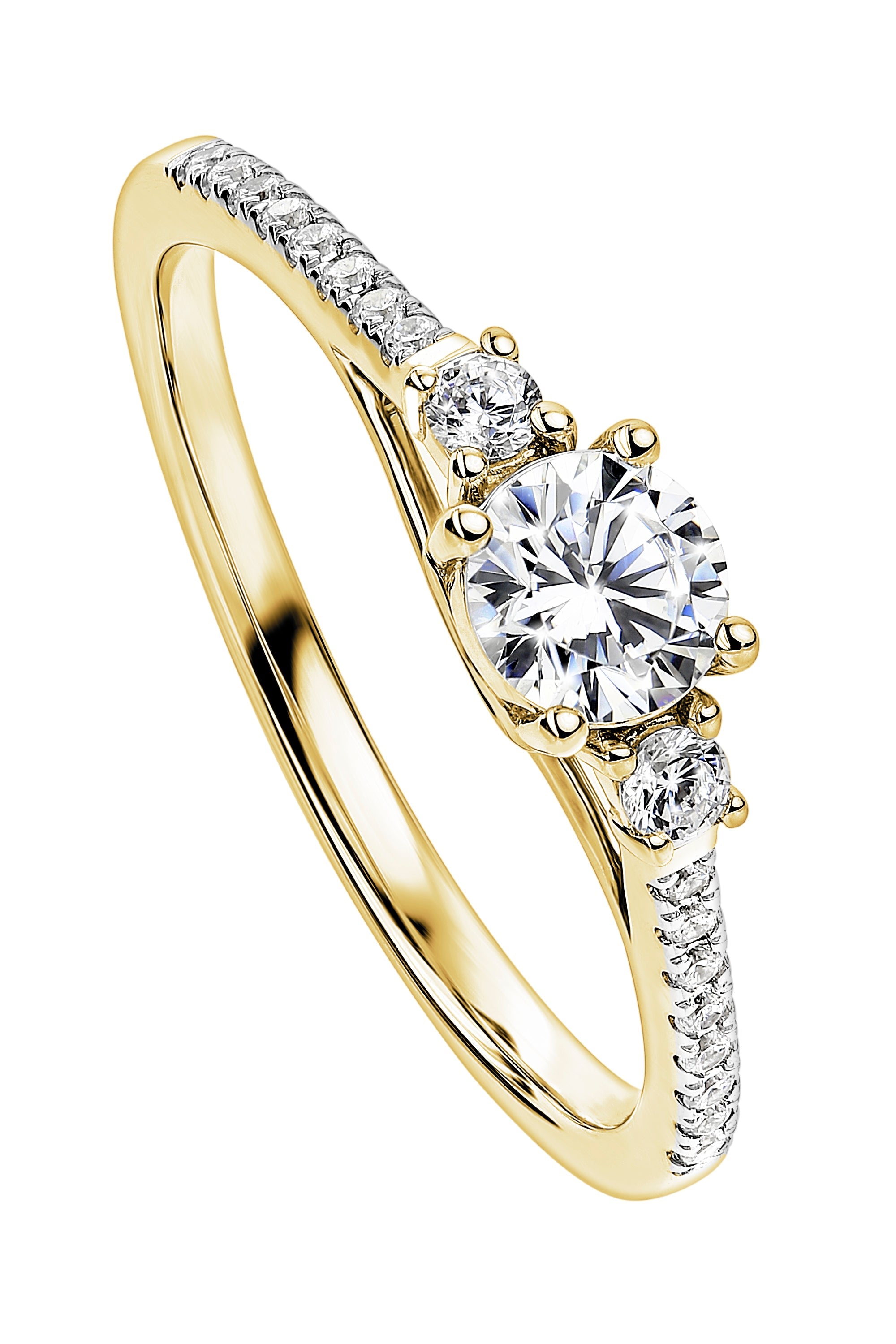 Women’s Olivia Yellow Gold Lab Grown Diamond Ring Created Brilliance