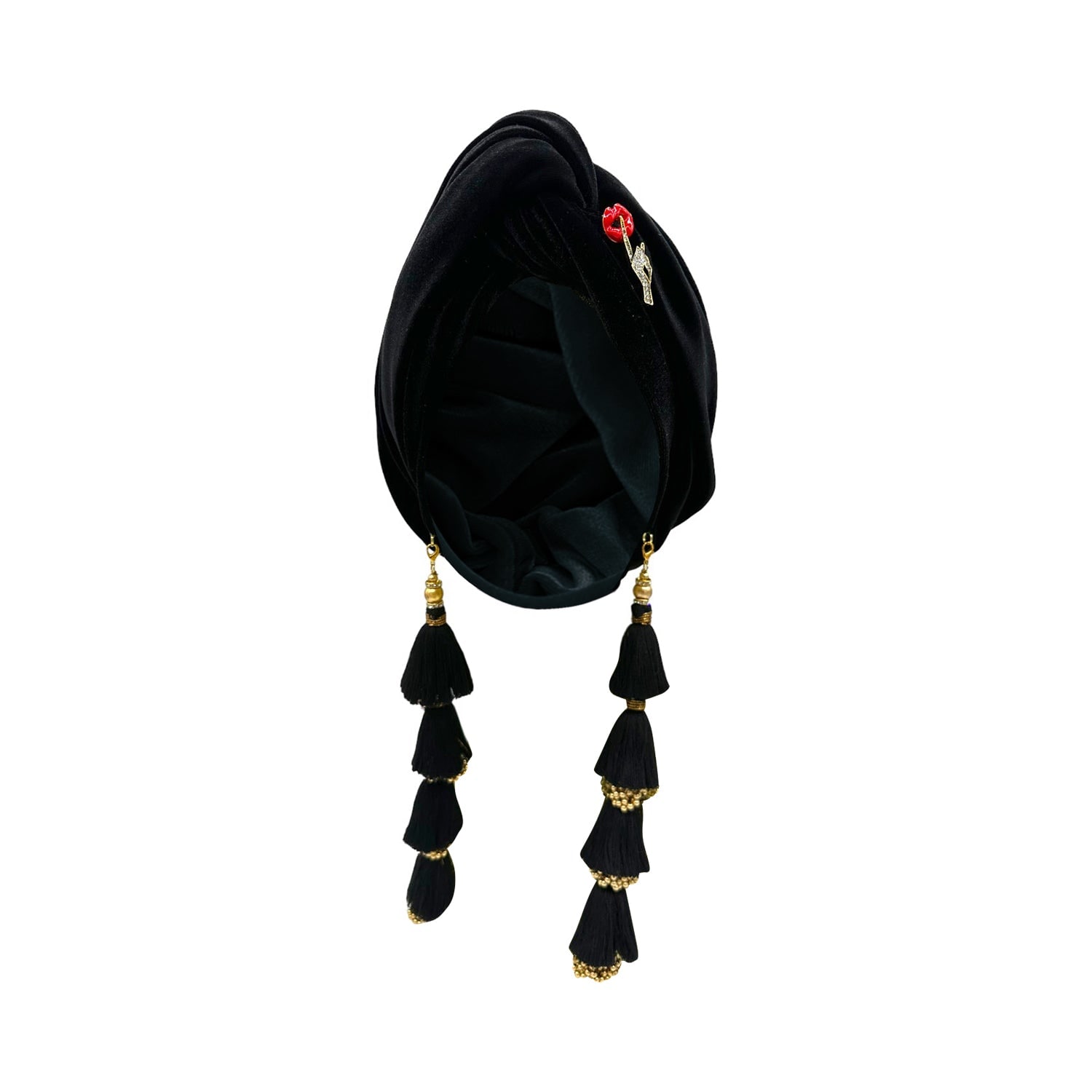 Julia Clancey Women's Black Jet Shhhh Dorado Turban